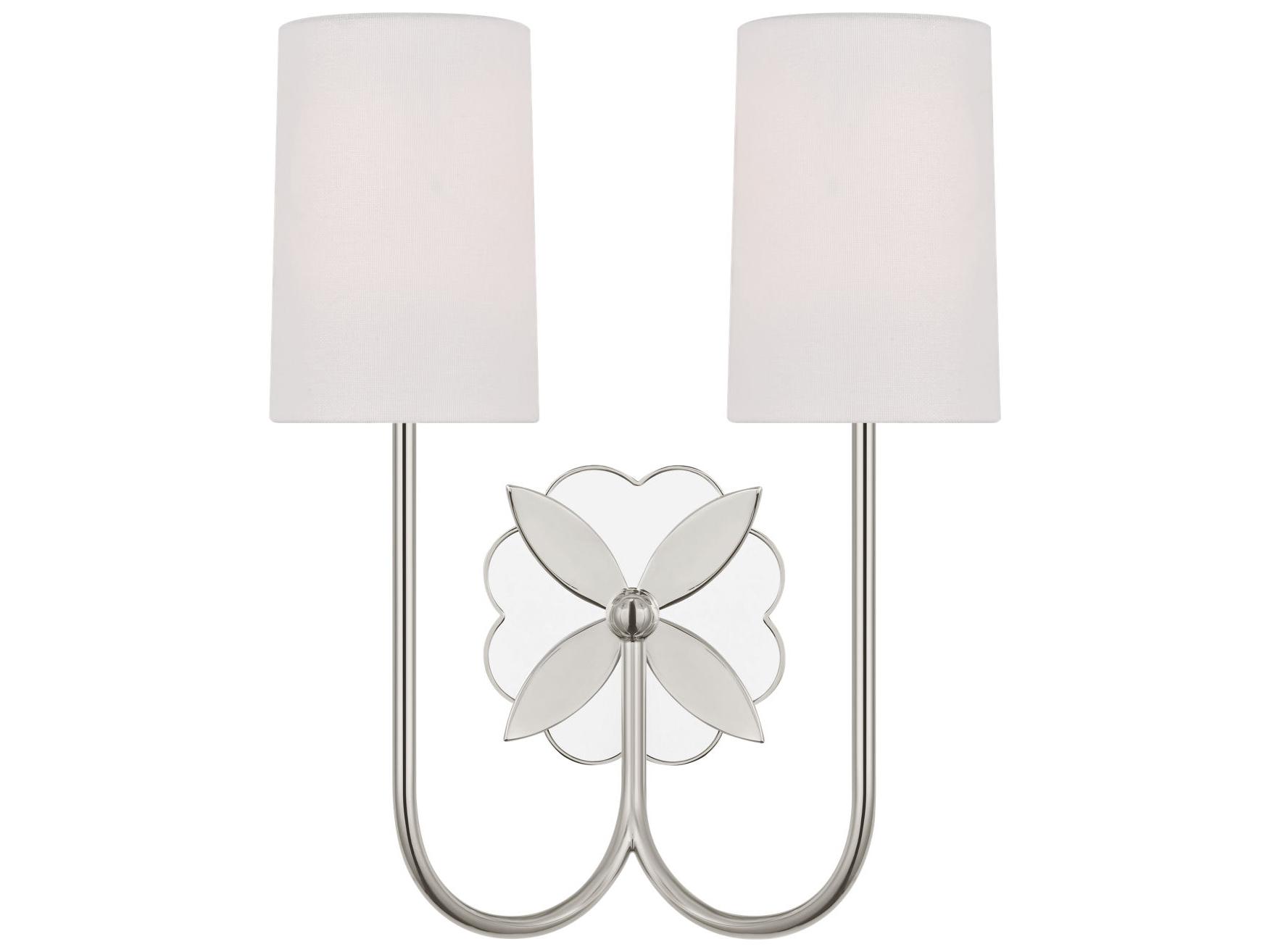 Visual Comfort Studio Spencer 2-Light Polished Nickel Wall Sconce