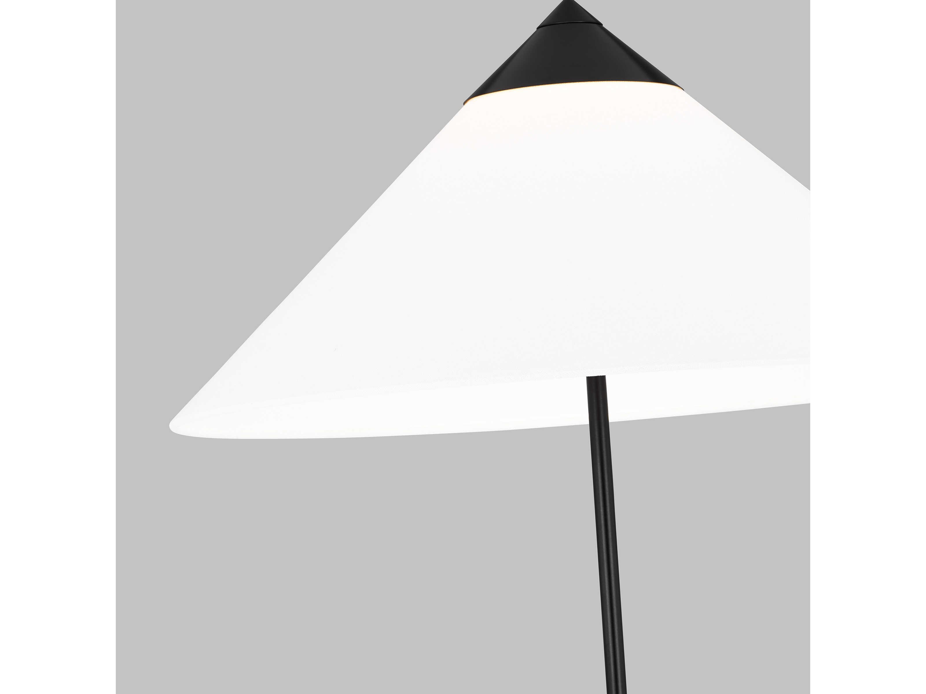 Visual Comfort Studio Franklin Deep Bronze White Linen Fabric Black Floor Lamp