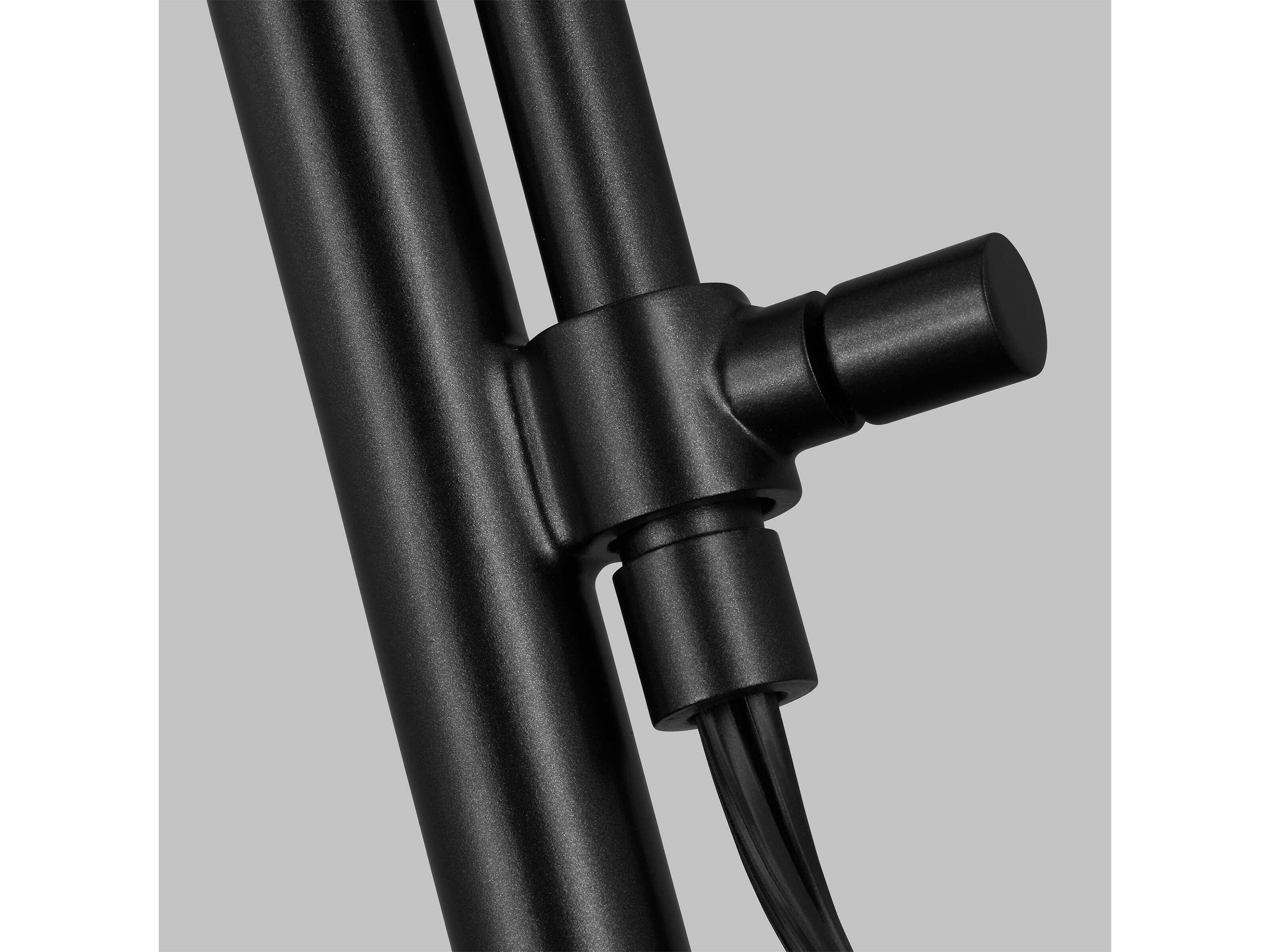 Visual Comfort Studio Franklin Deep Bronze White Linen Fabric Black Floor Lamp