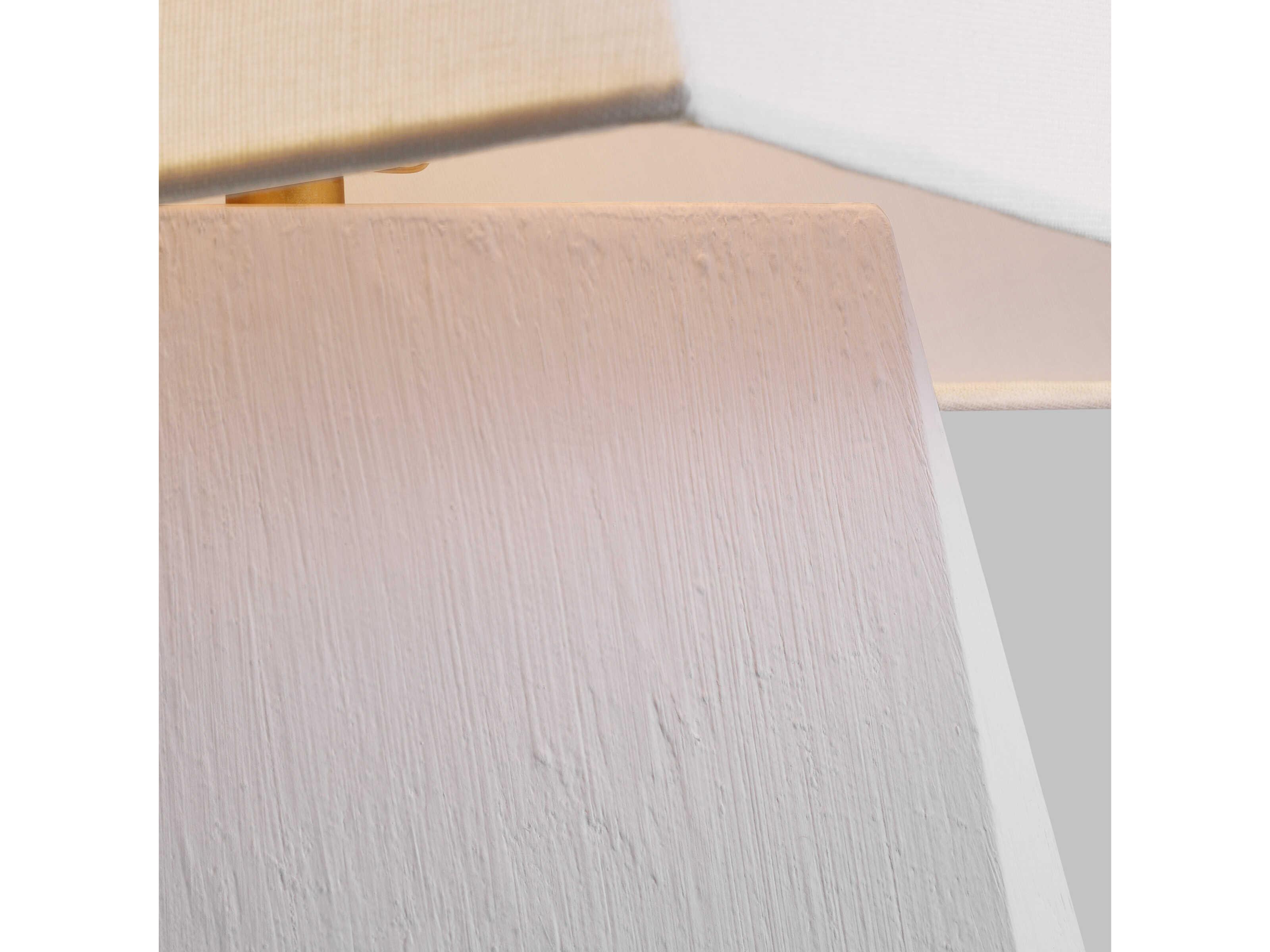 Visual Comfort Studio Herrero Matte White Linen Fabric Table Lamp