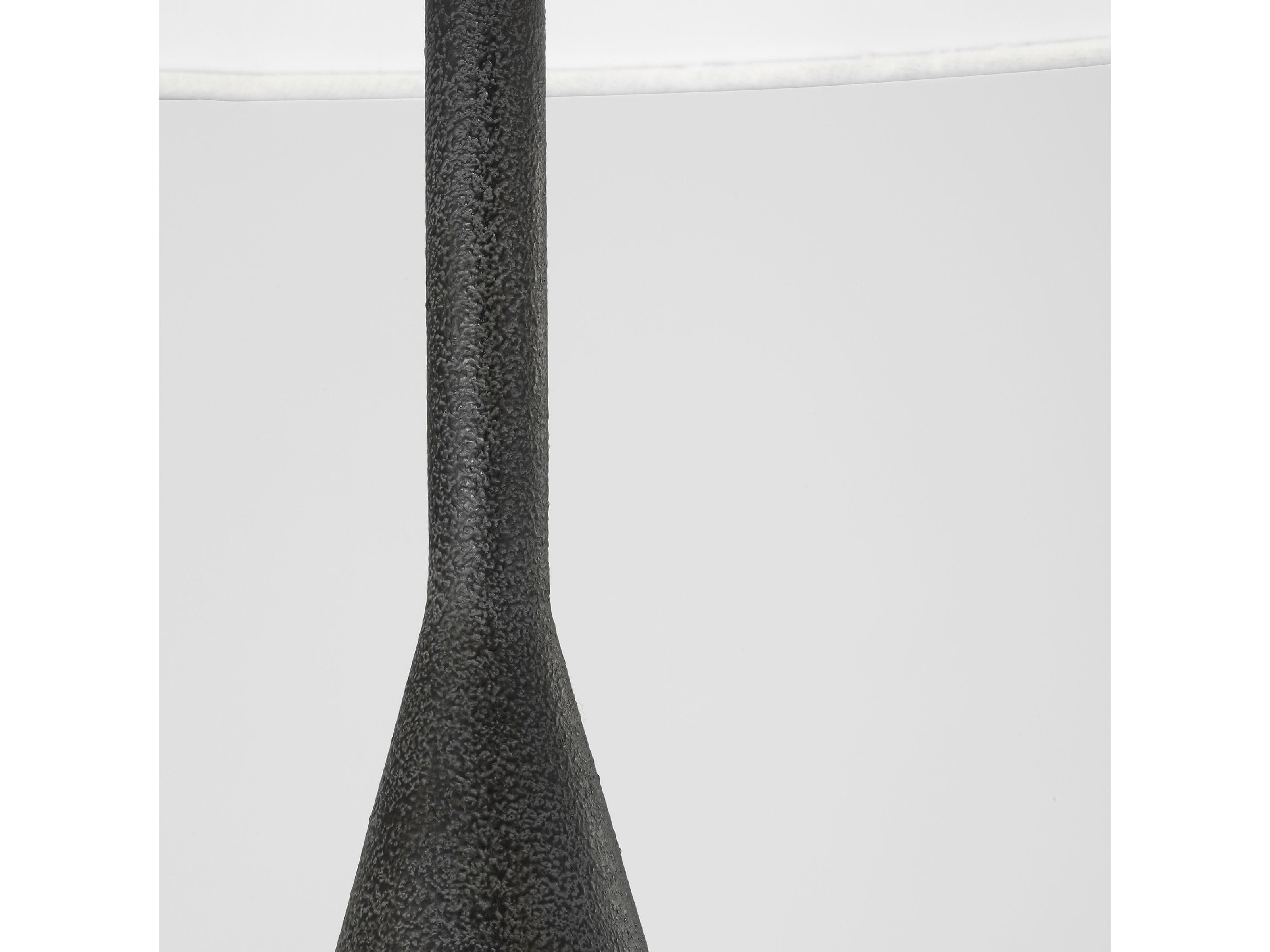 Visual Comfort Studio Brachion Black Pearl White Linen Fabric Buffet Lamp