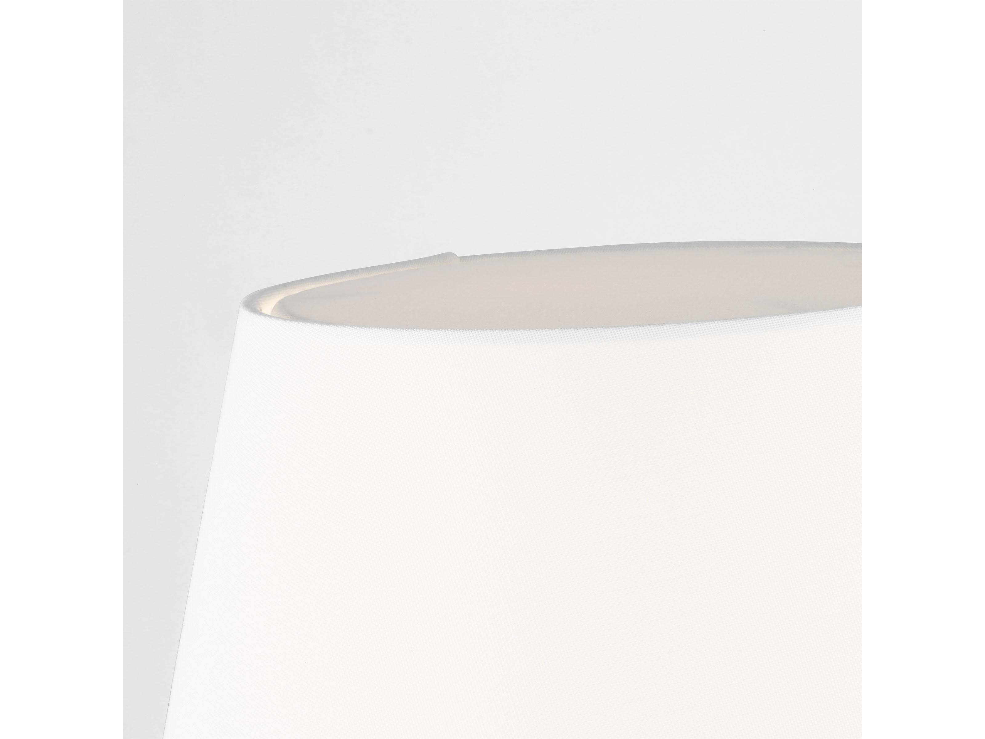 Visual Comfort Studio Blocco Midnight Black White Linen Fabric Table Lamp