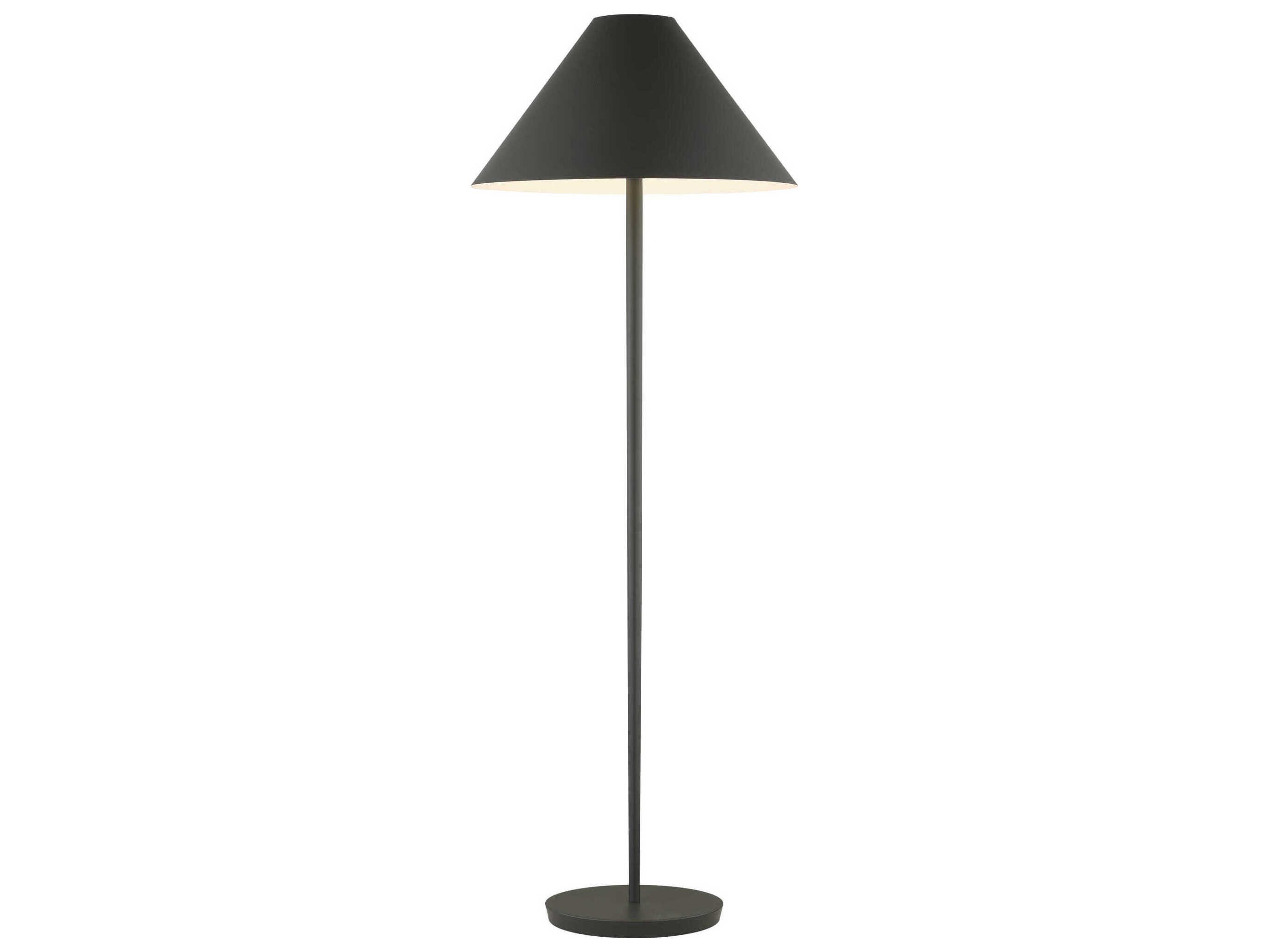 Visual Comfort Studio Contra Matte Charcoal Black Steel Floor Lamp
