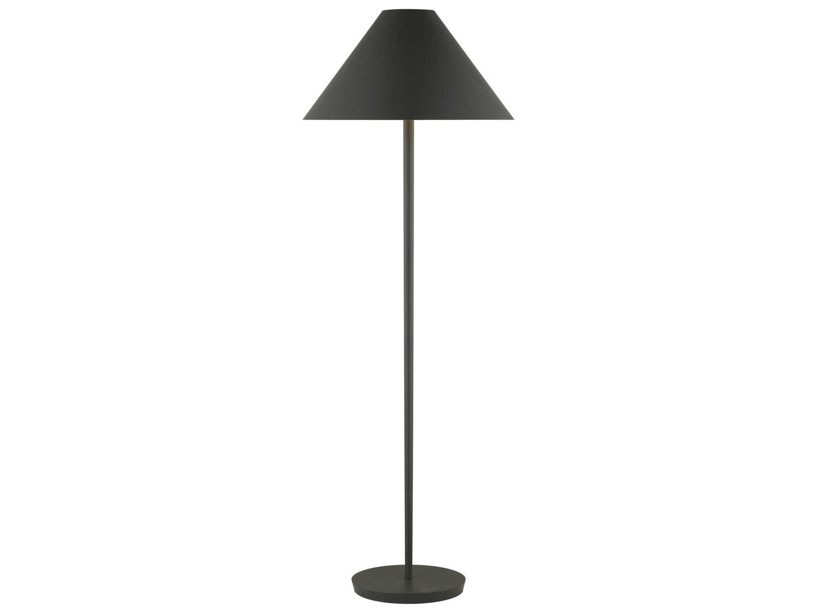 Visual Comfort Studio Contra Matte Charcoal Black Steel Floor Lamp