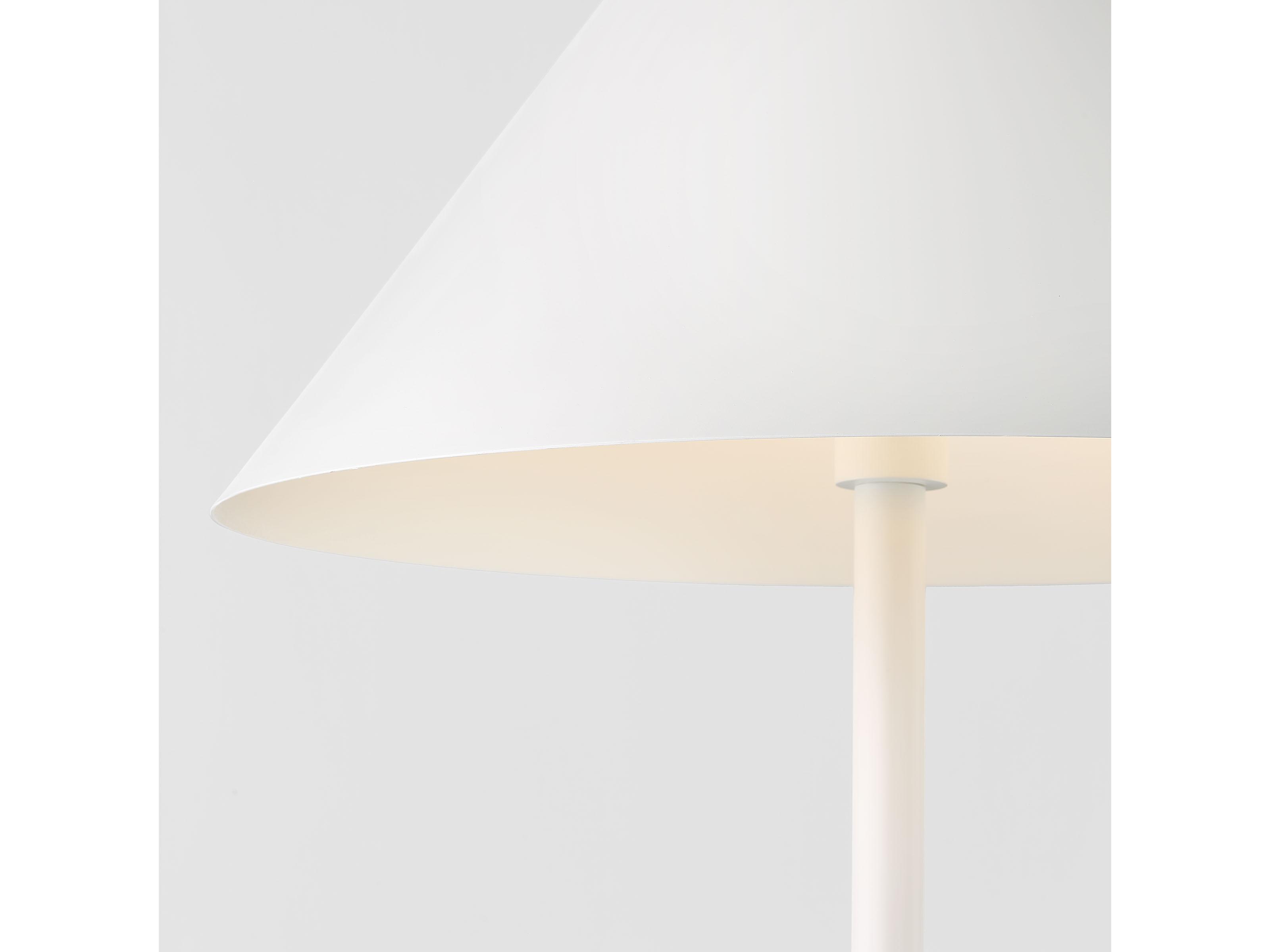 Visual Comfort Studio Contra Soft Linen Steel White Floor Lamp