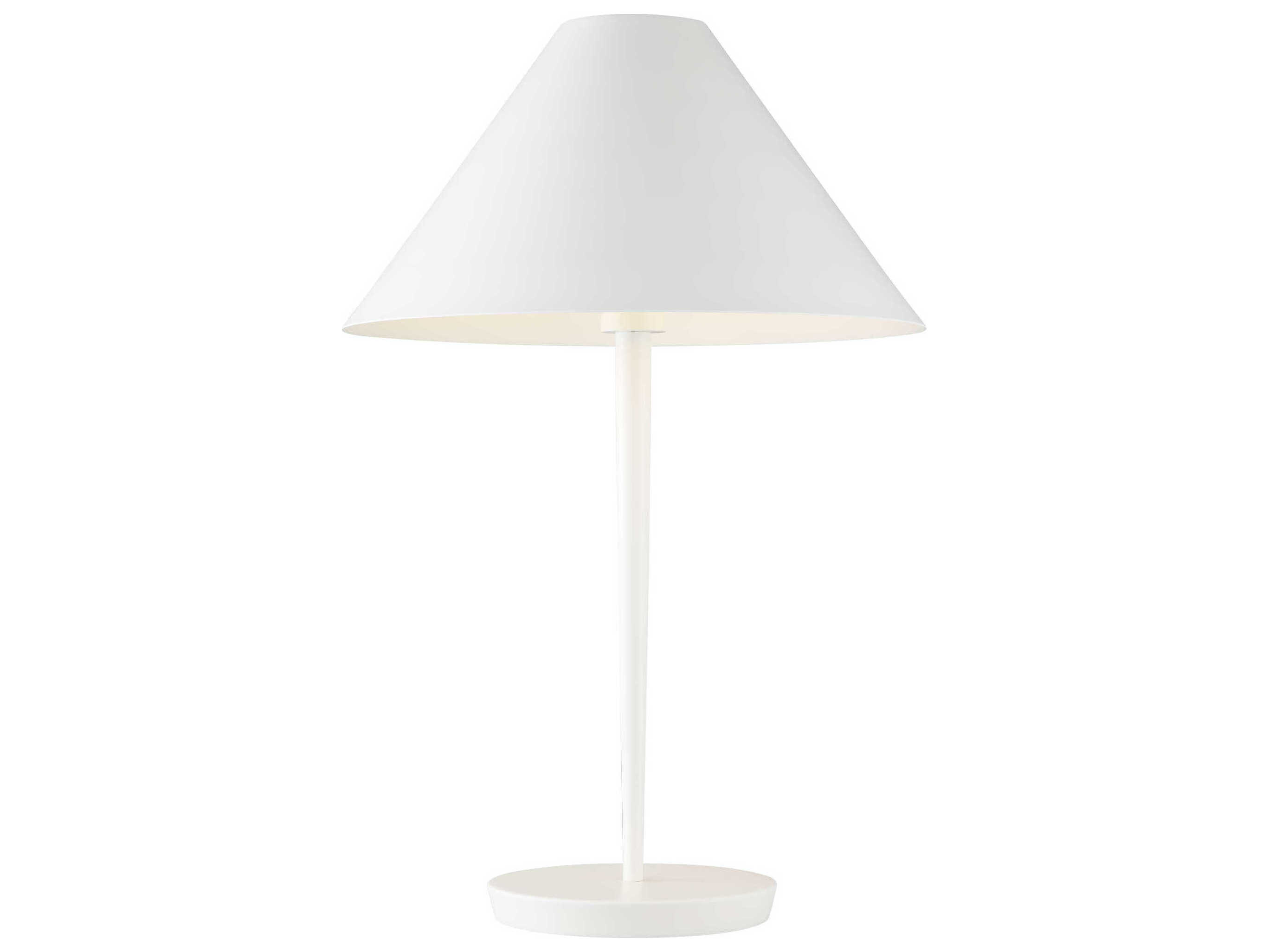 Visual Comfort Studio Contra Soft Linen Steel White Table Lamp