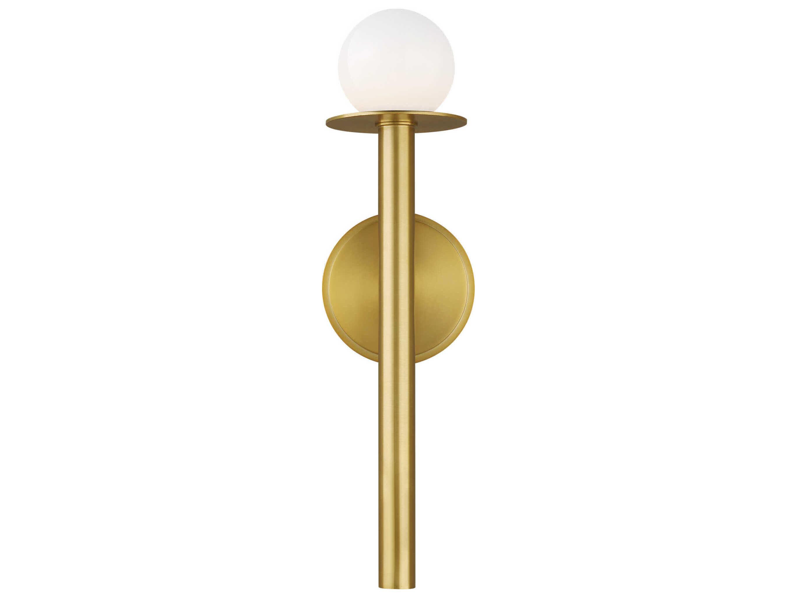 Visual Comfort Studio Nodes 1-Light Burnished Brass Wall Sconce