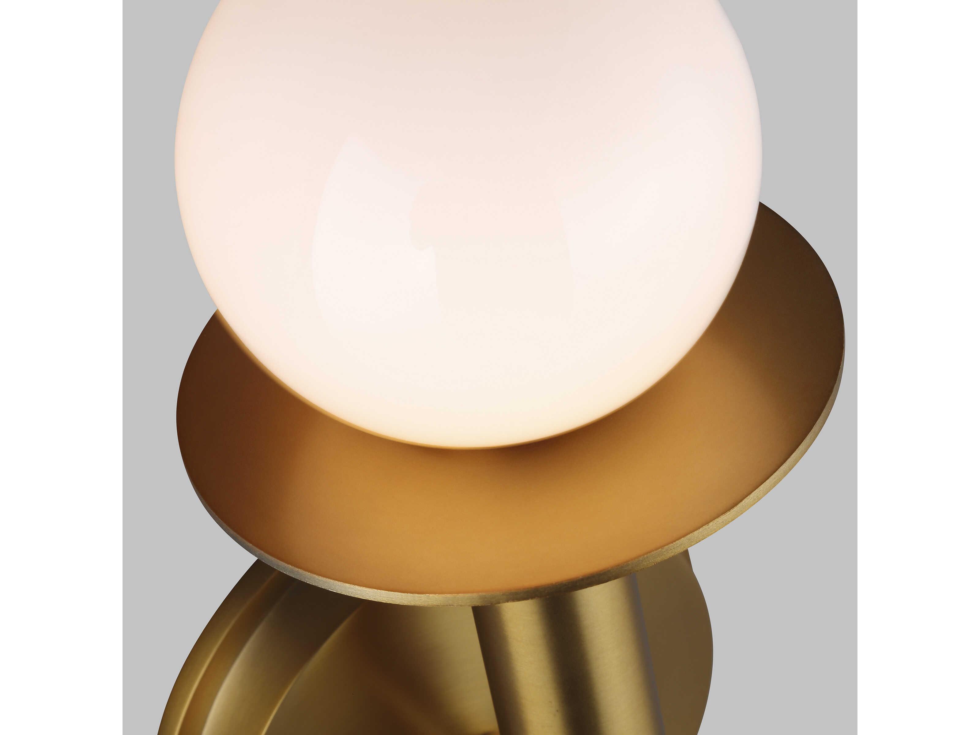 Visual Comfort Studio Nodes 1-Light Burnished Brass Wall Sconce