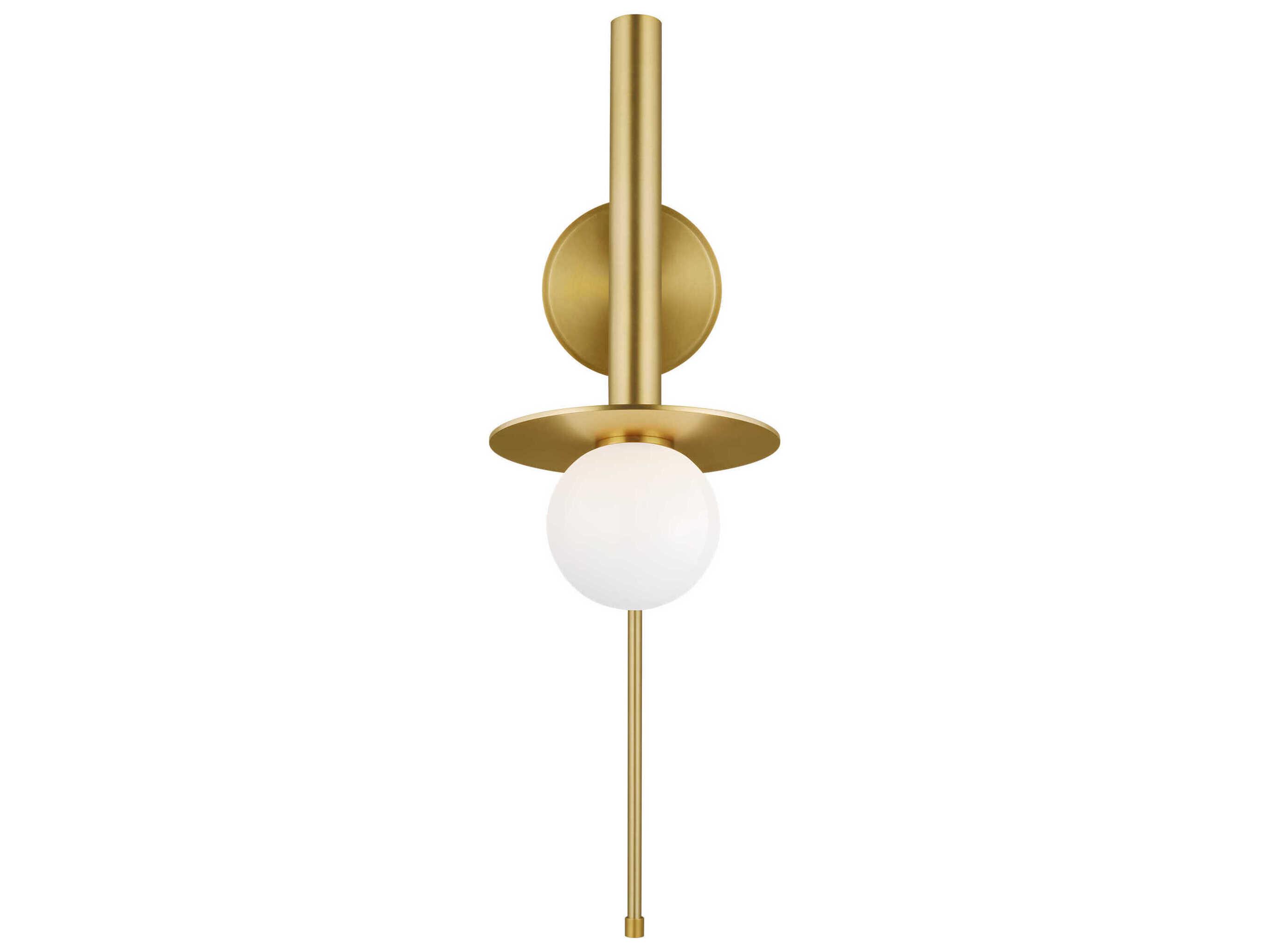Visual Comfort Studio Nodes 1-Light Burnished Brass Swing Wall Sconce