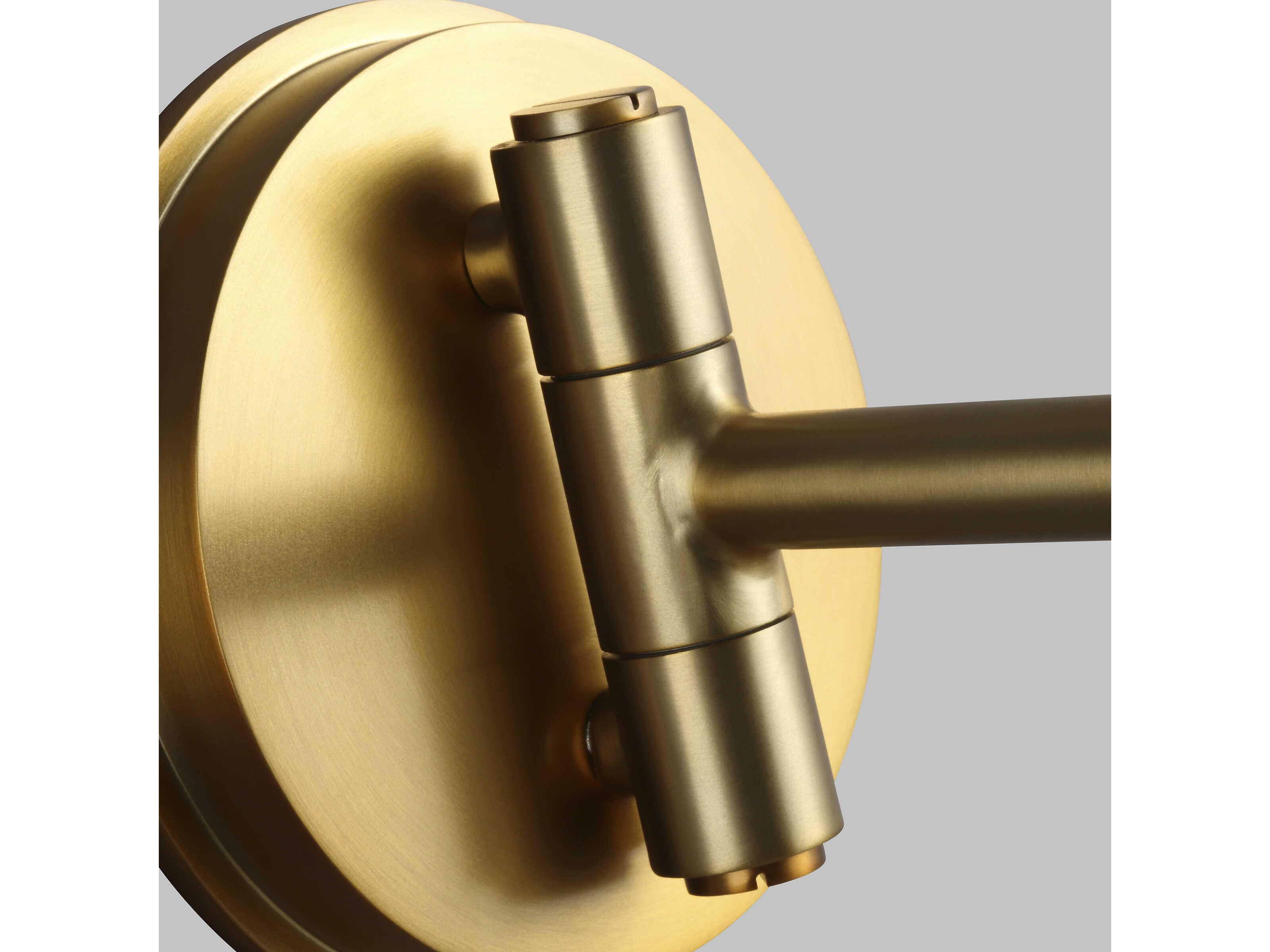 Visual Comfort Studio Nodes 1-Light Burnished Brass Swing Wall Sconce