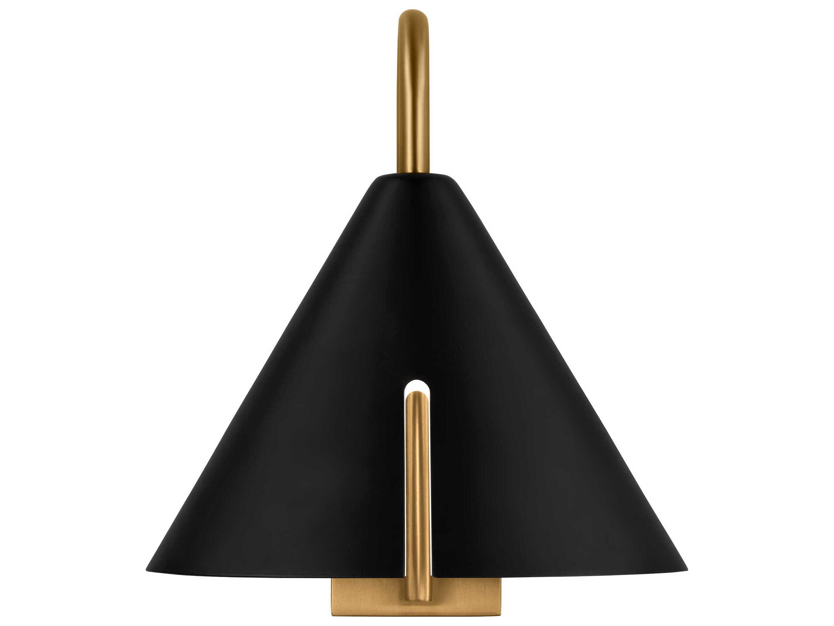 Visual Comfort Studio Cambre 1-Light Midnight Black Burnished Brass Wall Sconce