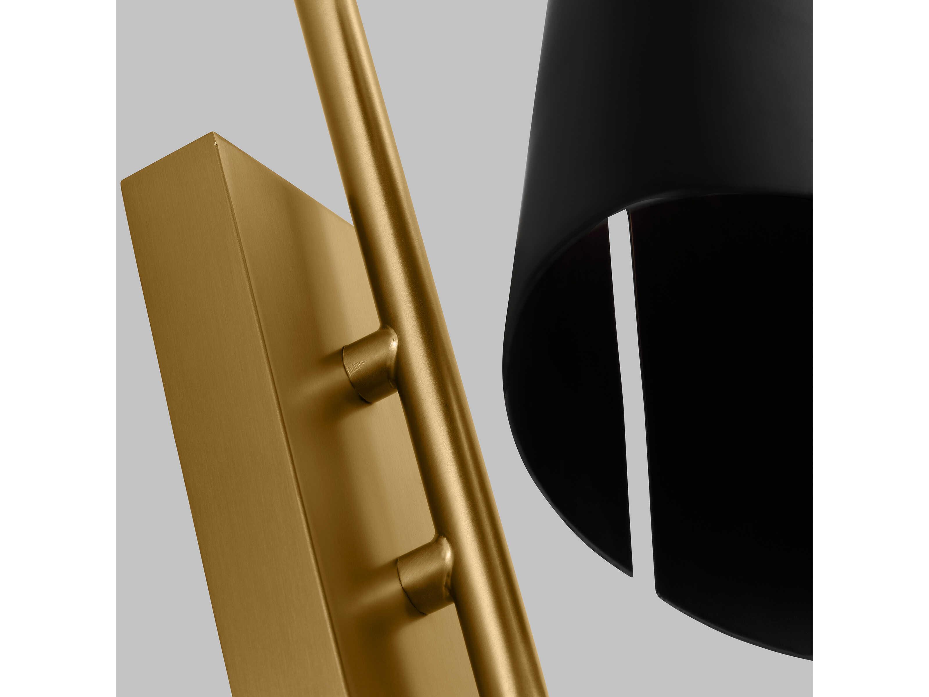 Visual Comfort Studio Cambre 1-Light Midnight Black Burnished Brass Wall Sconce