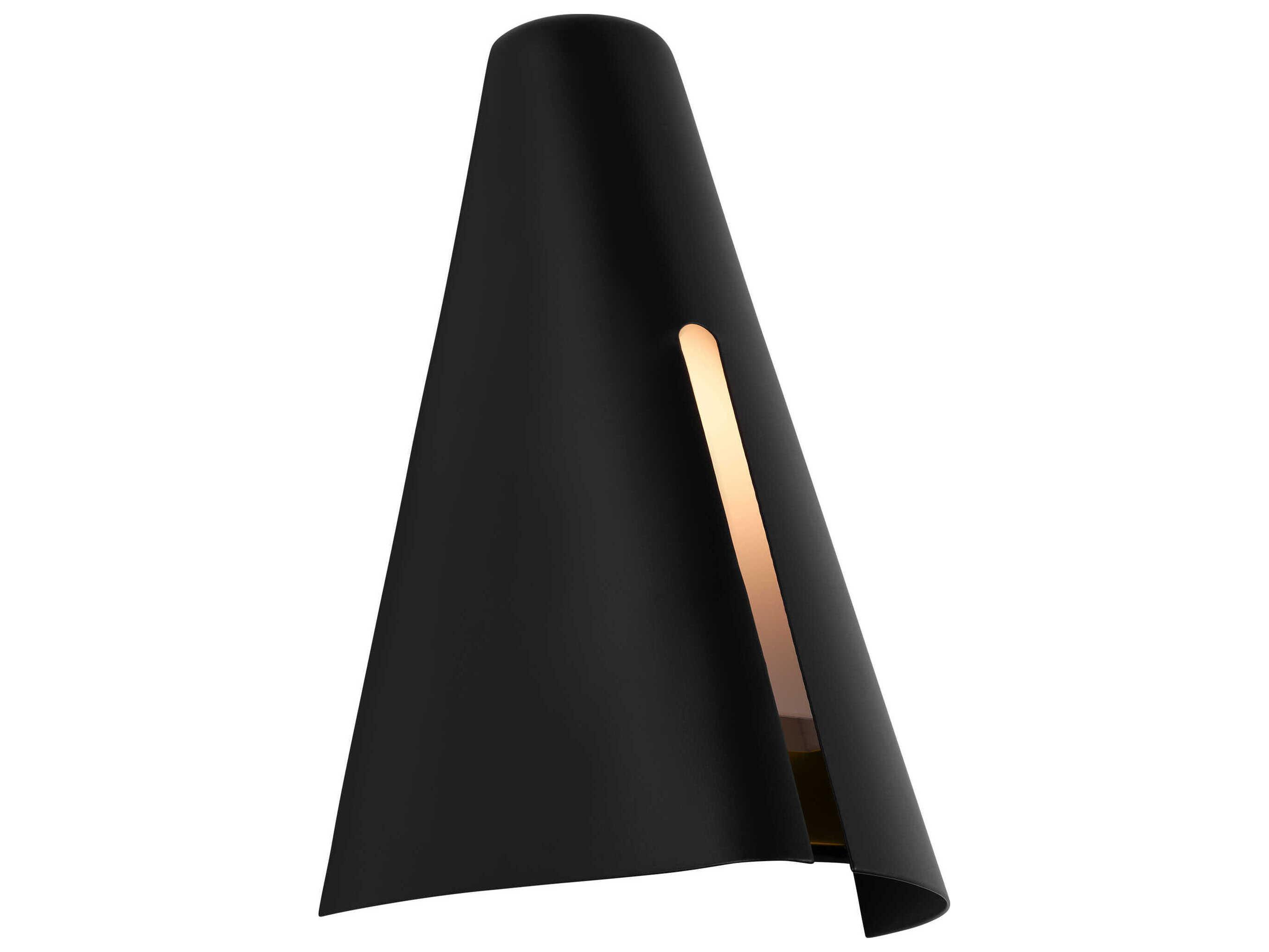 Visual Comfort Studio Cambre 1-Light Midnight Black Burnished Brass Wall Sconce