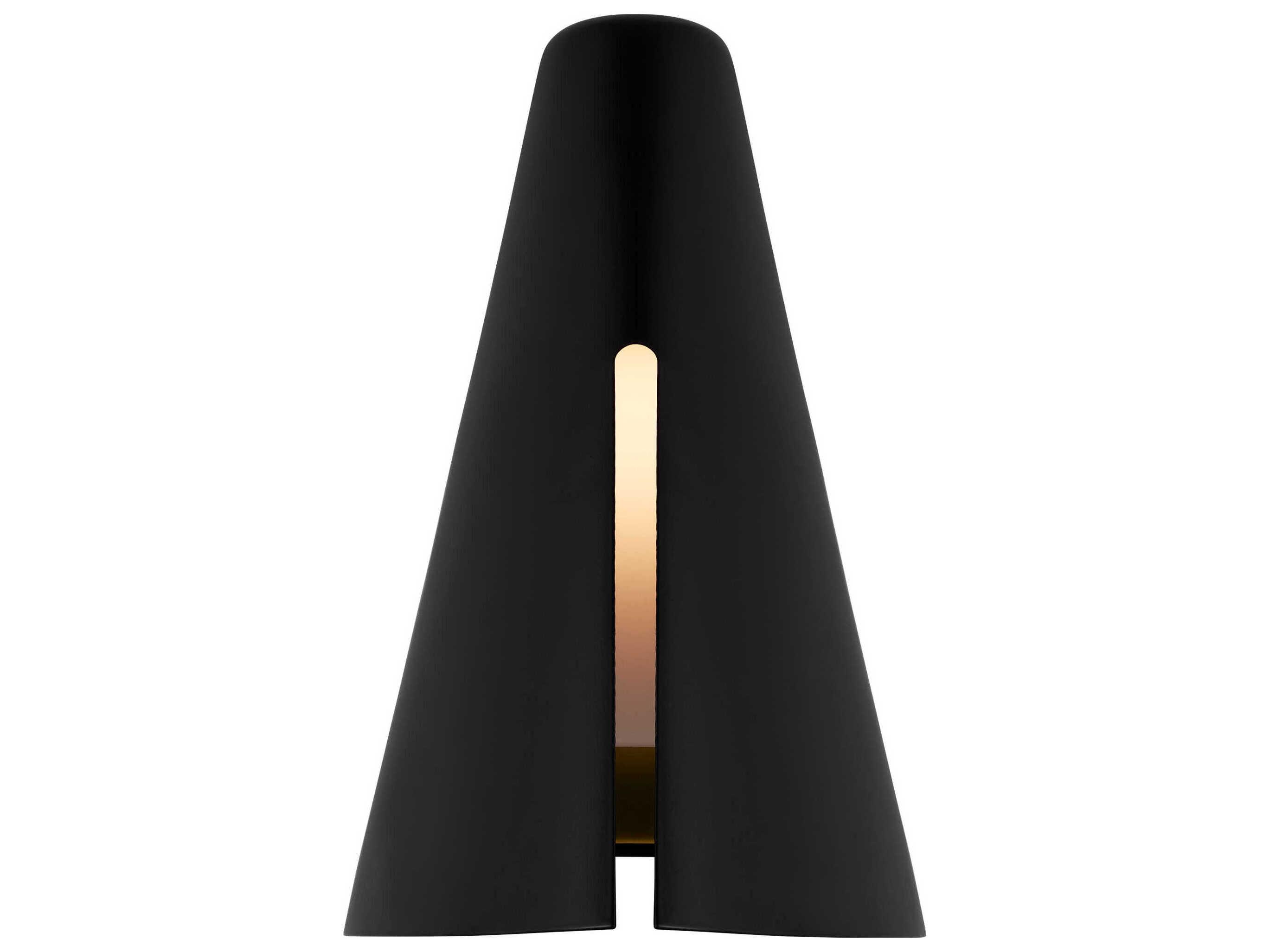 Visual Comfort Studio Cambre 1-Light Midnight Black Burnished Brass Wall Sconce