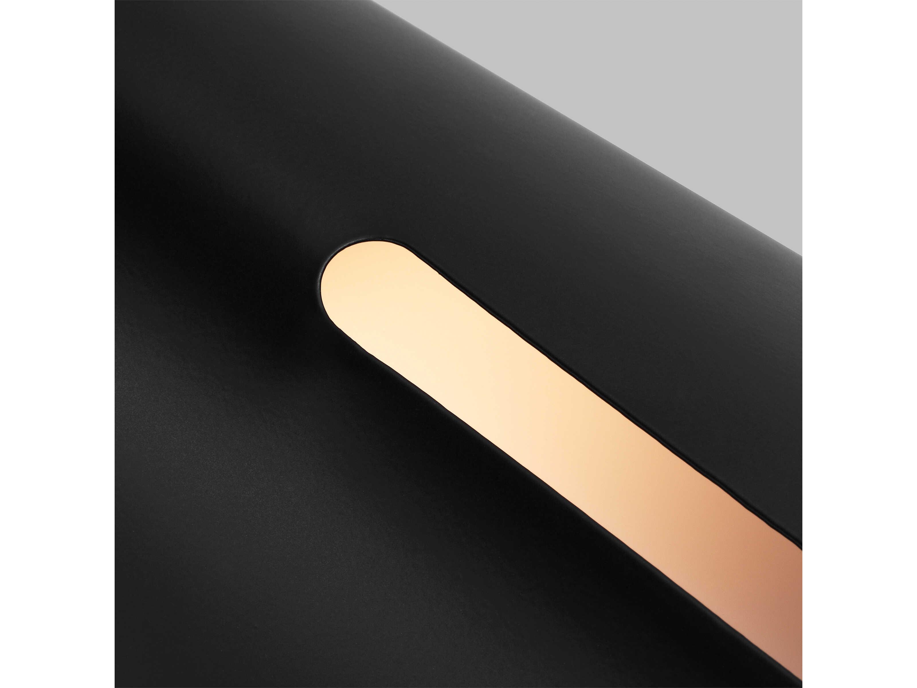 Visual Comfort Studio Cambre 1-Light Midnight Black Burnished Brass Wall Sconce