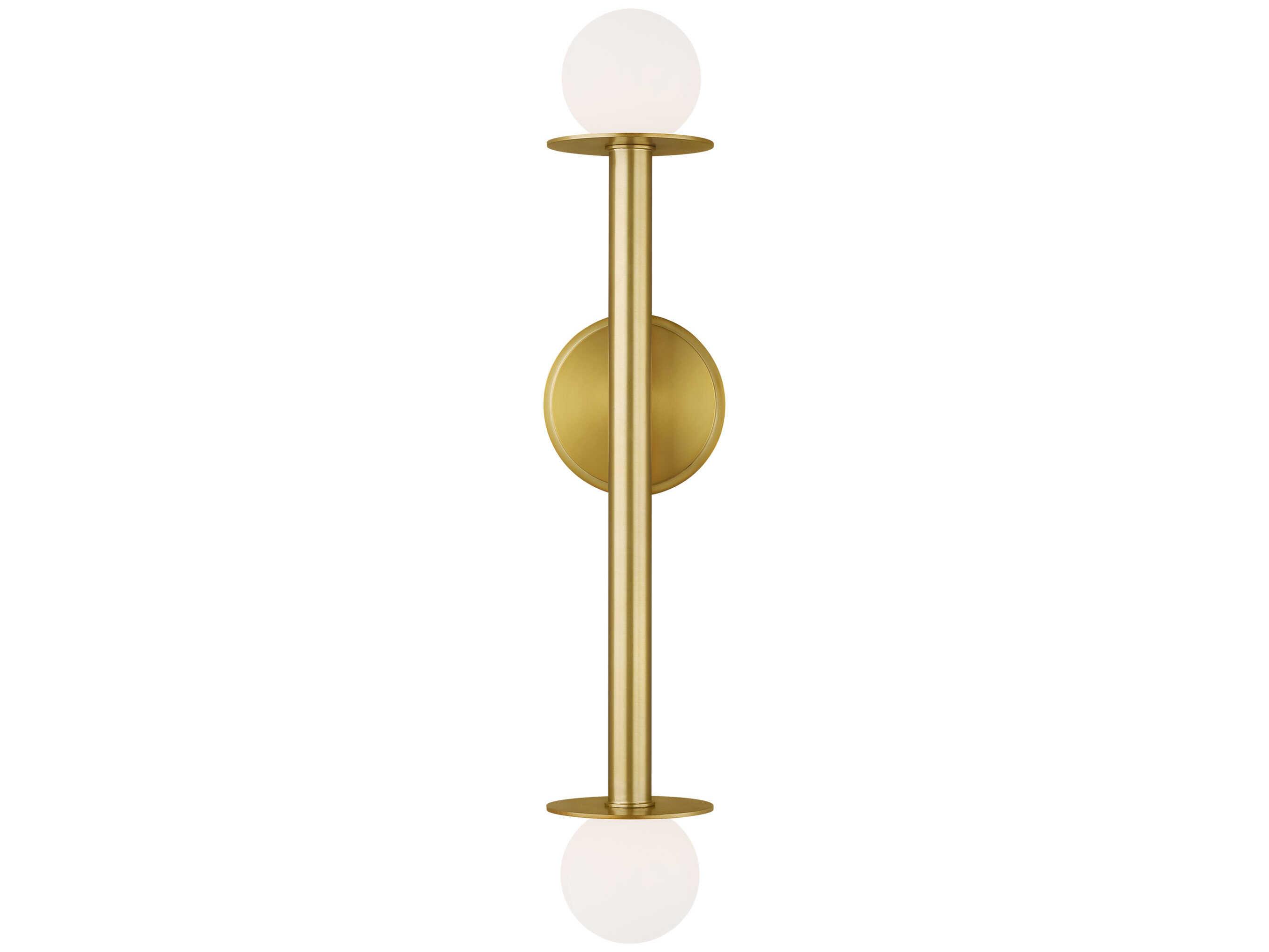 Visual Comfort Studio Nodes 2-Light Burnished Brass Wall Sconce