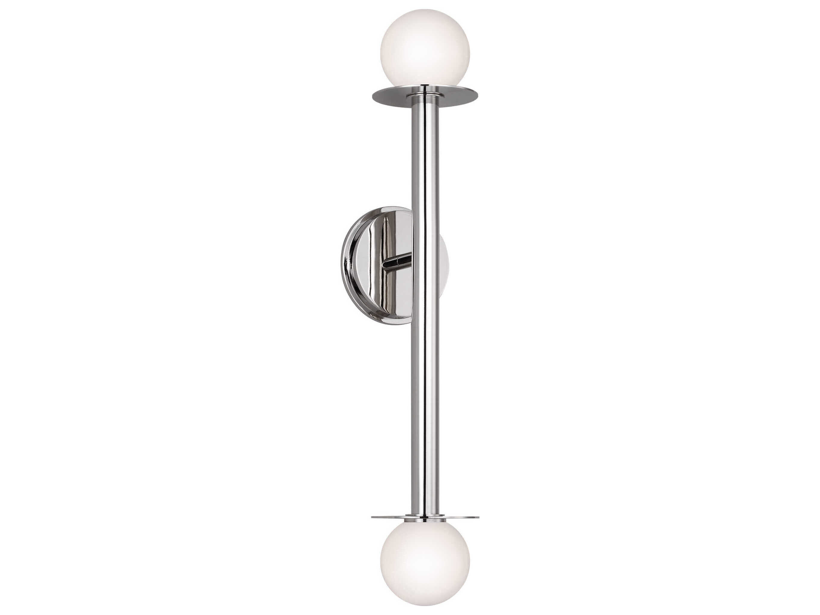 Visual Comfort Studio Nodes 2-Light Polished Nickel Wall Sconce