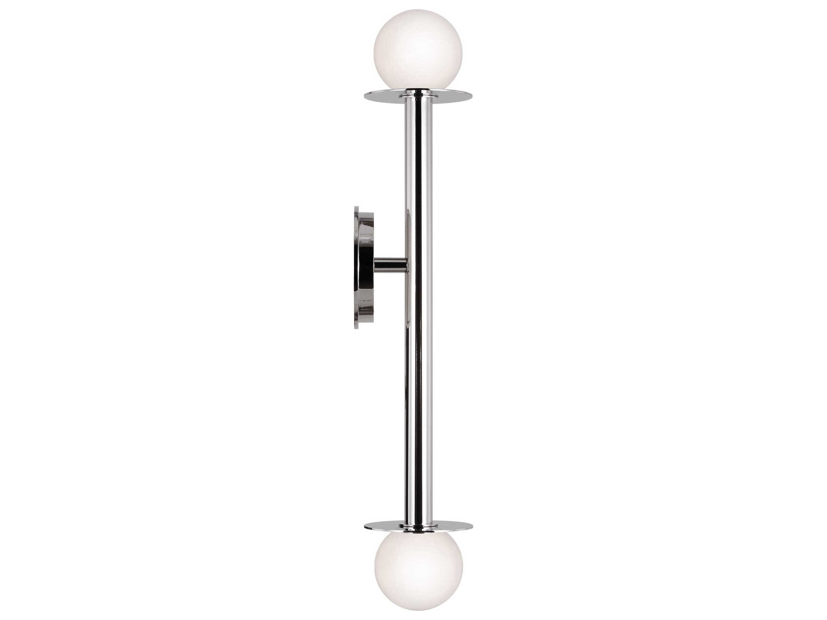 Visual Comfort Studio Nodes 2-Light Polished Nickel Wall Sconce