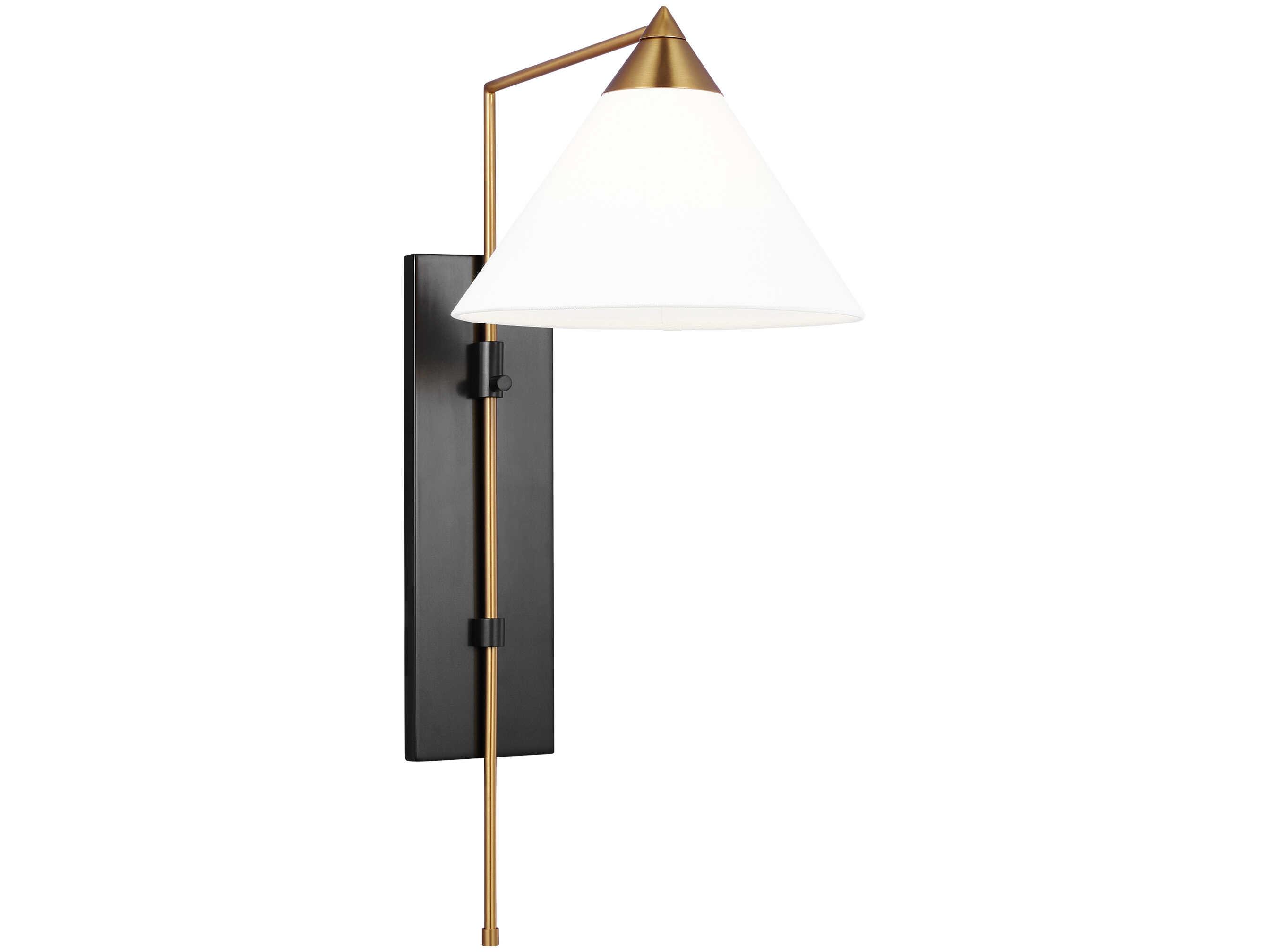 Visual Comfort Studio Franklin 1-Light Burnished Brass Deep Bronze Wall Sconce