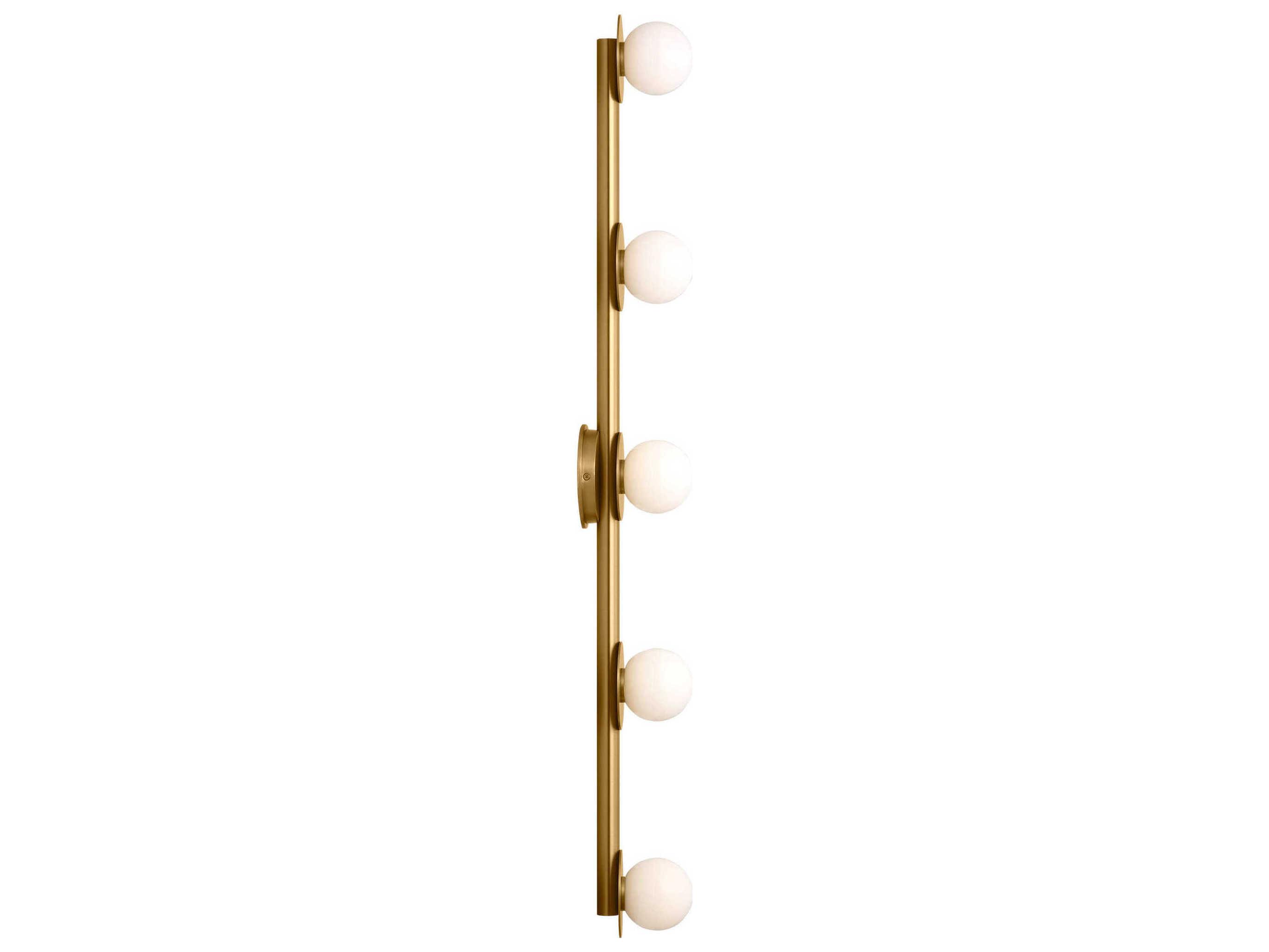 Visual Comfort Studio Nodes 5-Light Burnished Brass Vanity Light