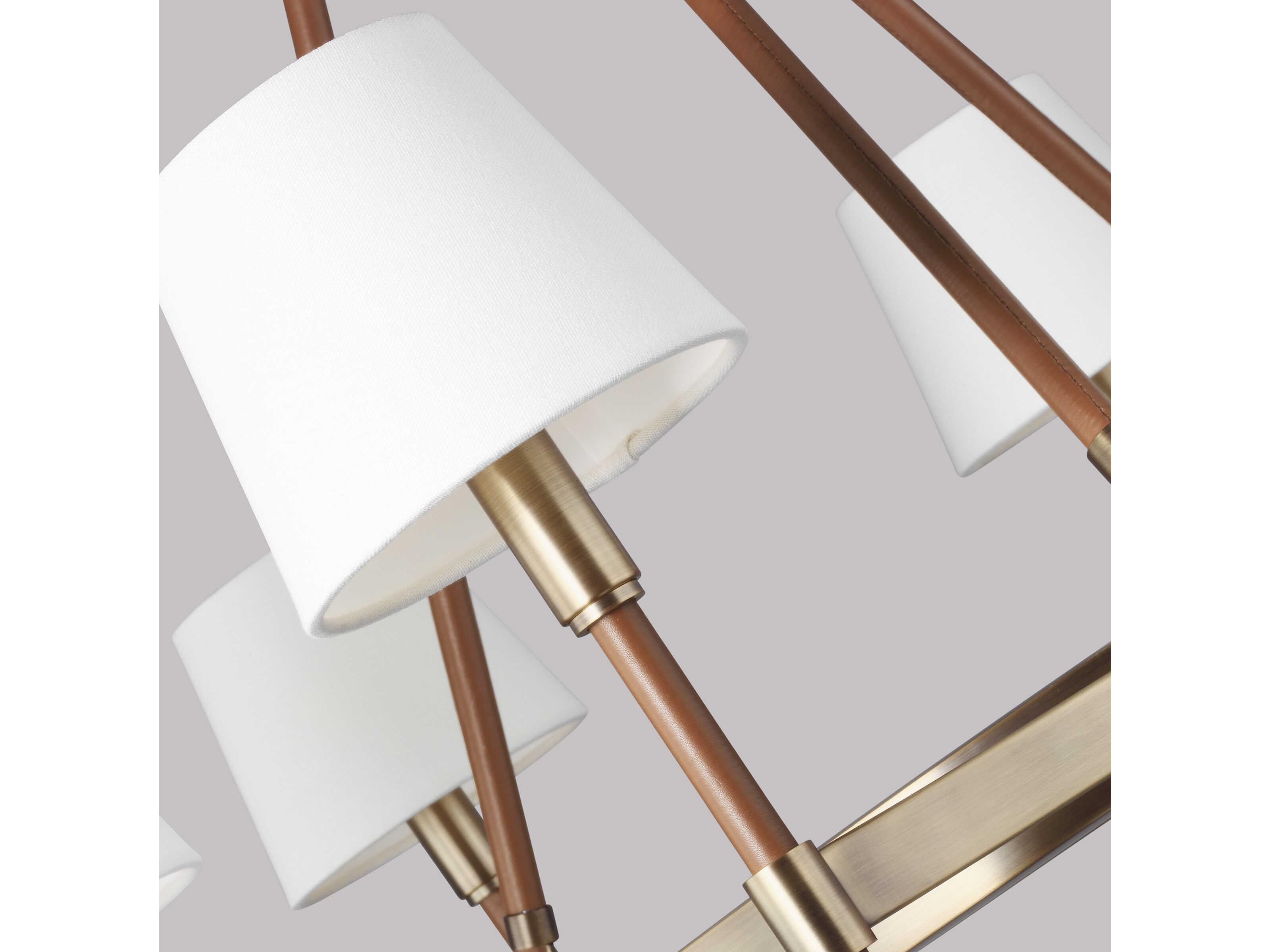 Visual Comfort Studio Katie 6-Light Time Worn Brass Chandelier