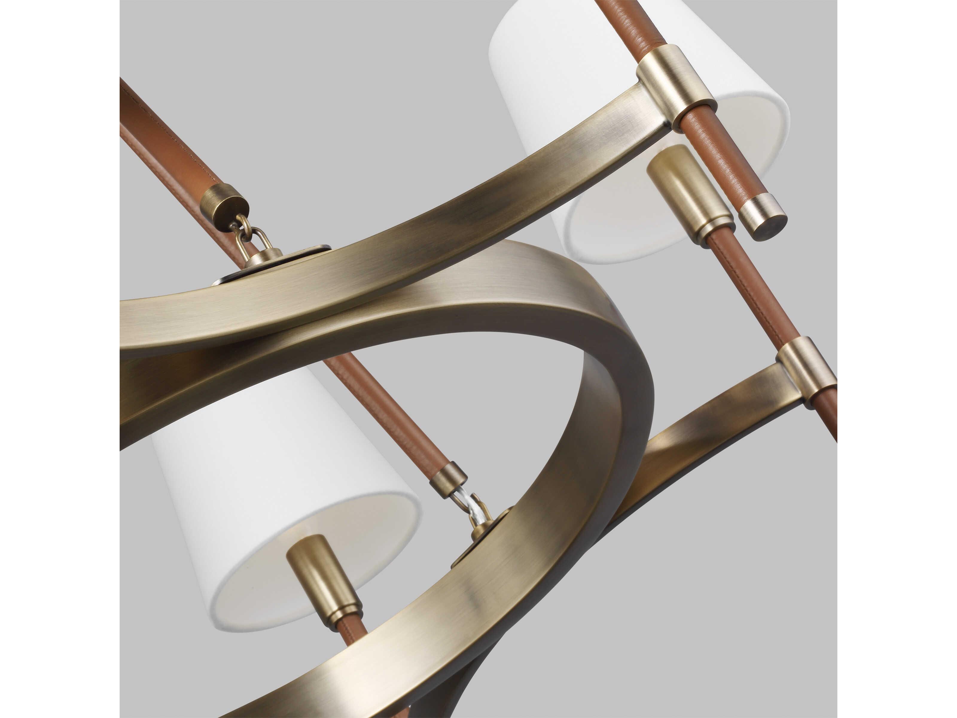 Visual Comfort Studio Katie 6-Light Time Worn Brass Chandelier