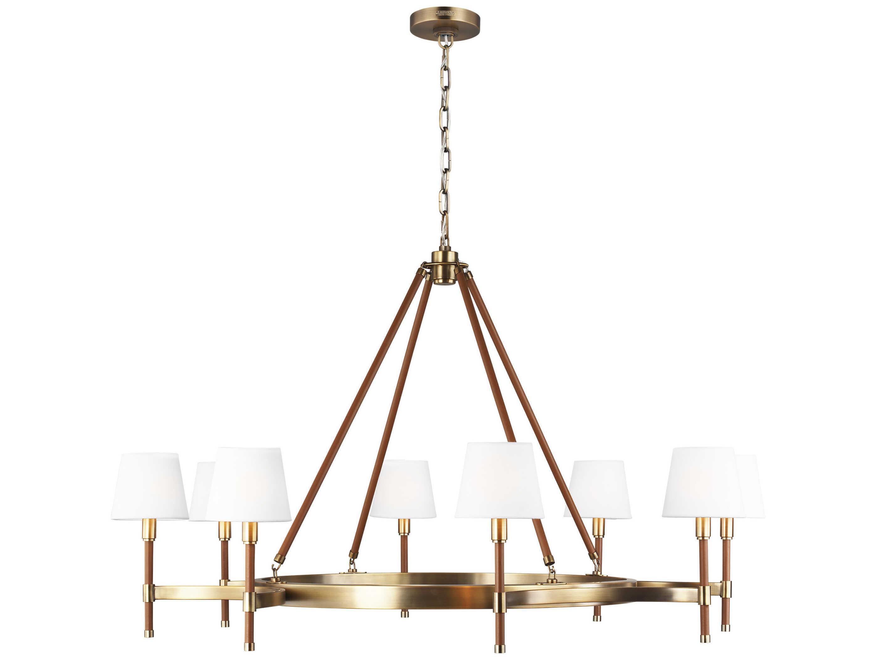 Visual Comfort Studio Katie 8-Light Time Worn Brass Chandelier