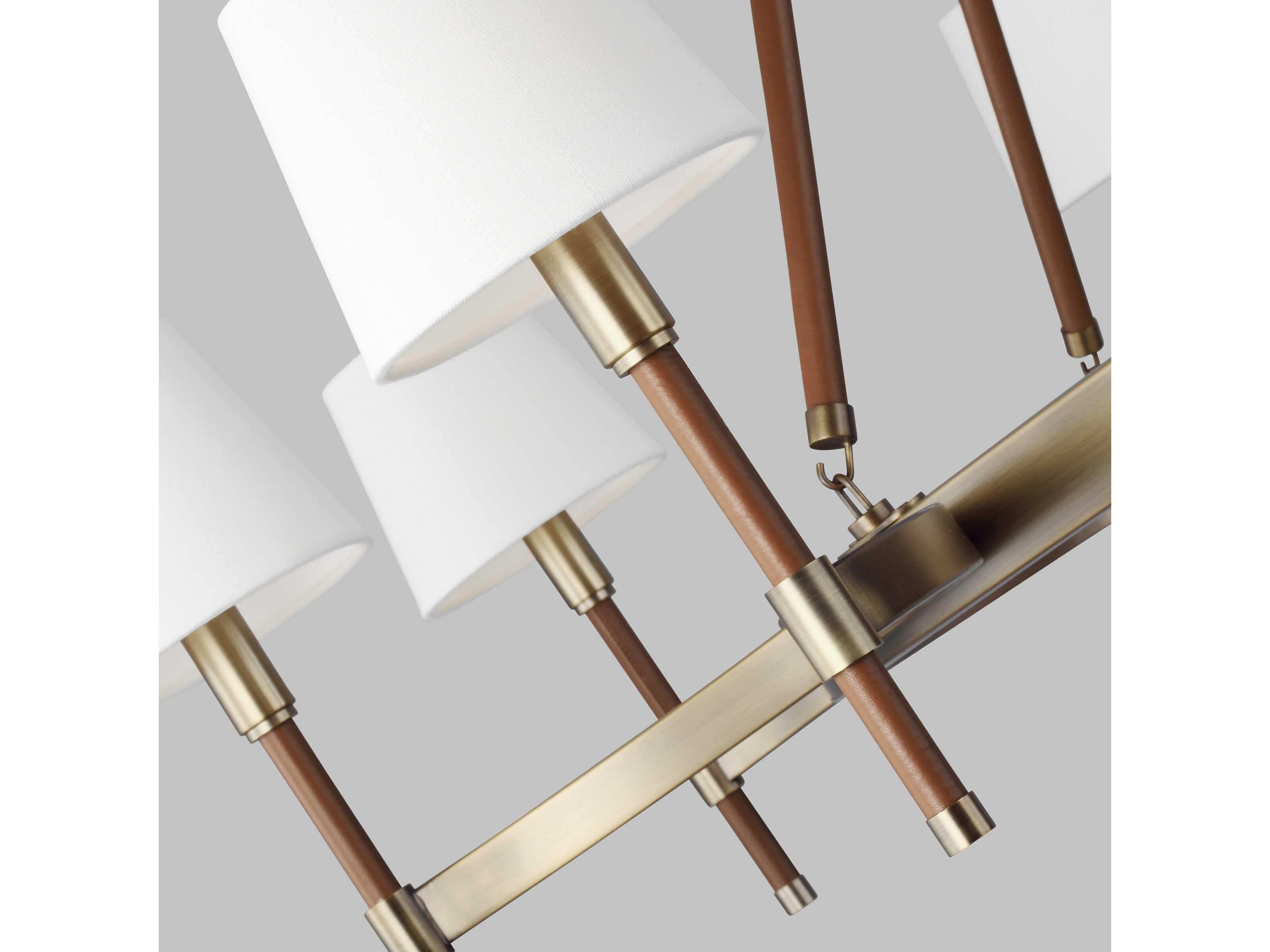 Visual Comfort Studio Katie 8-Light Time Worn Brass Chandelier