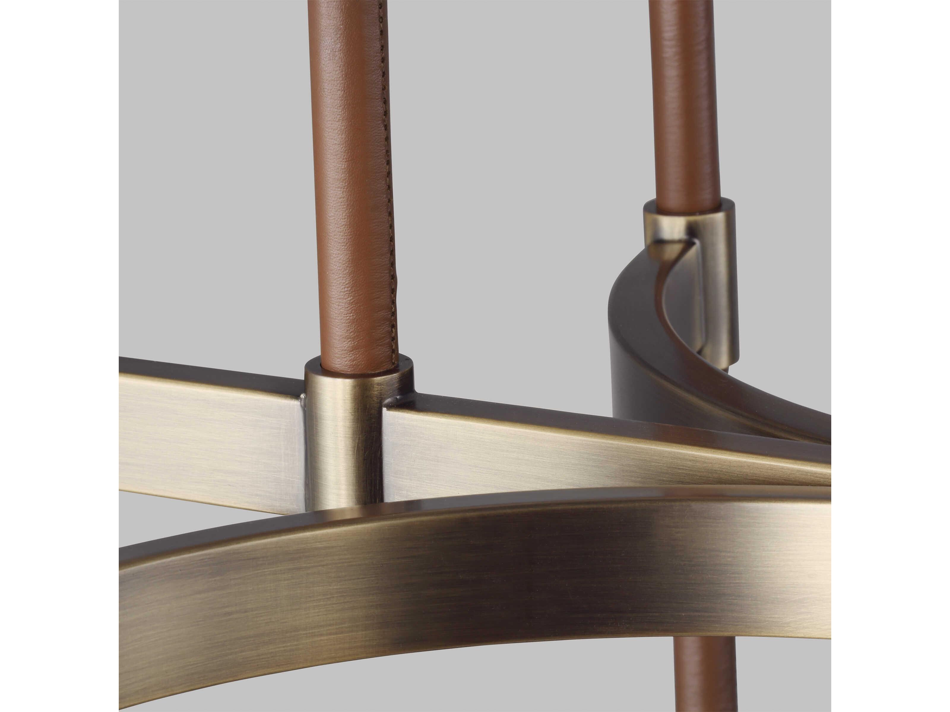 Visual Comfort Studio Katie 8-Light Time Worn Brass Island Pendant