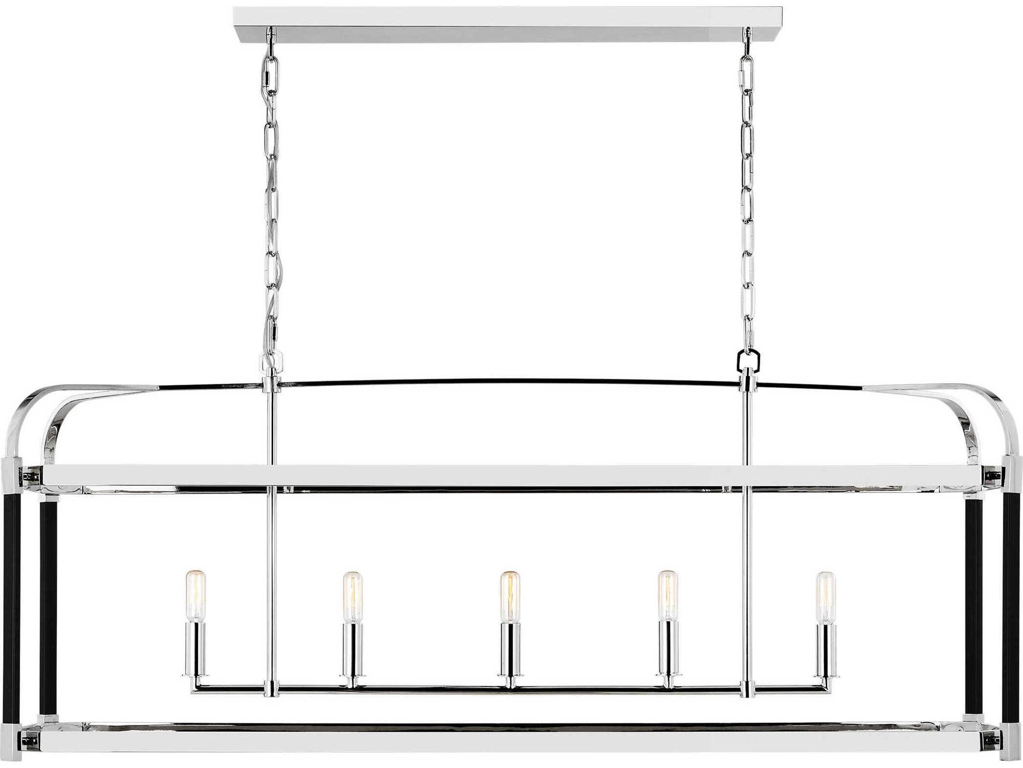 Visual Comfort Studio Hadley 5-Light Polished Nickel Island Pendant