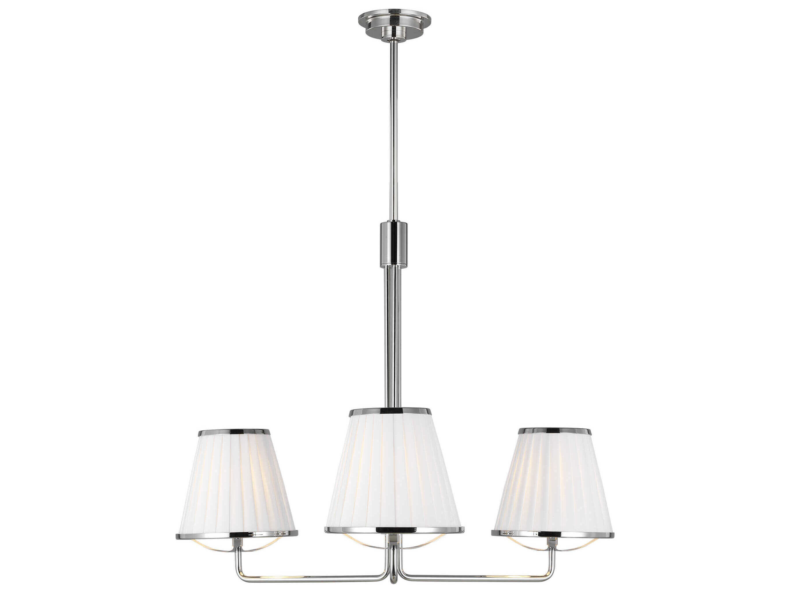 Visual Comfort Studio Esther 3-Light Polished Nickel Chandelier