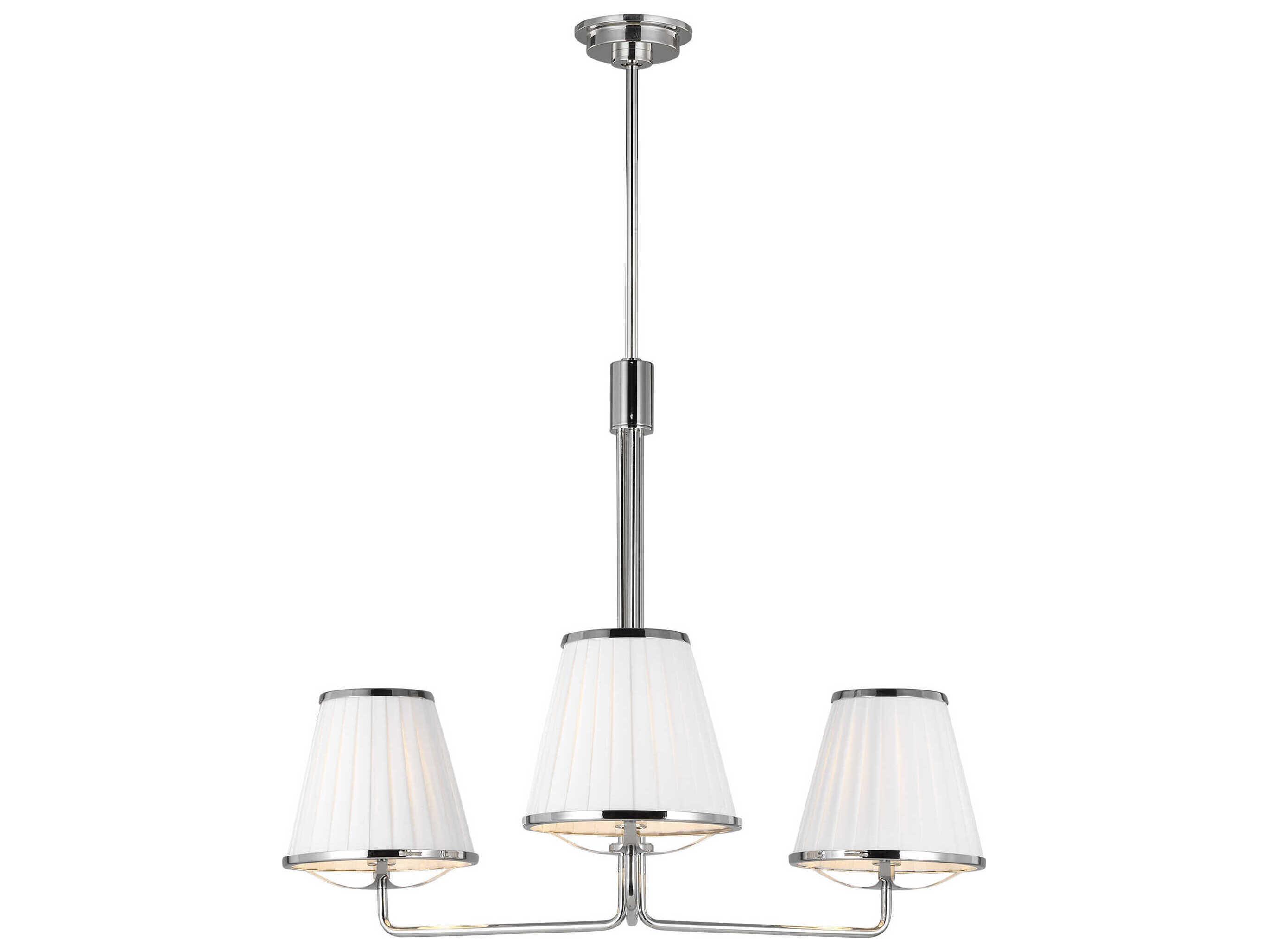 Visual Comfort Studio Esther 3-Light Polished Nickel Chandelier
