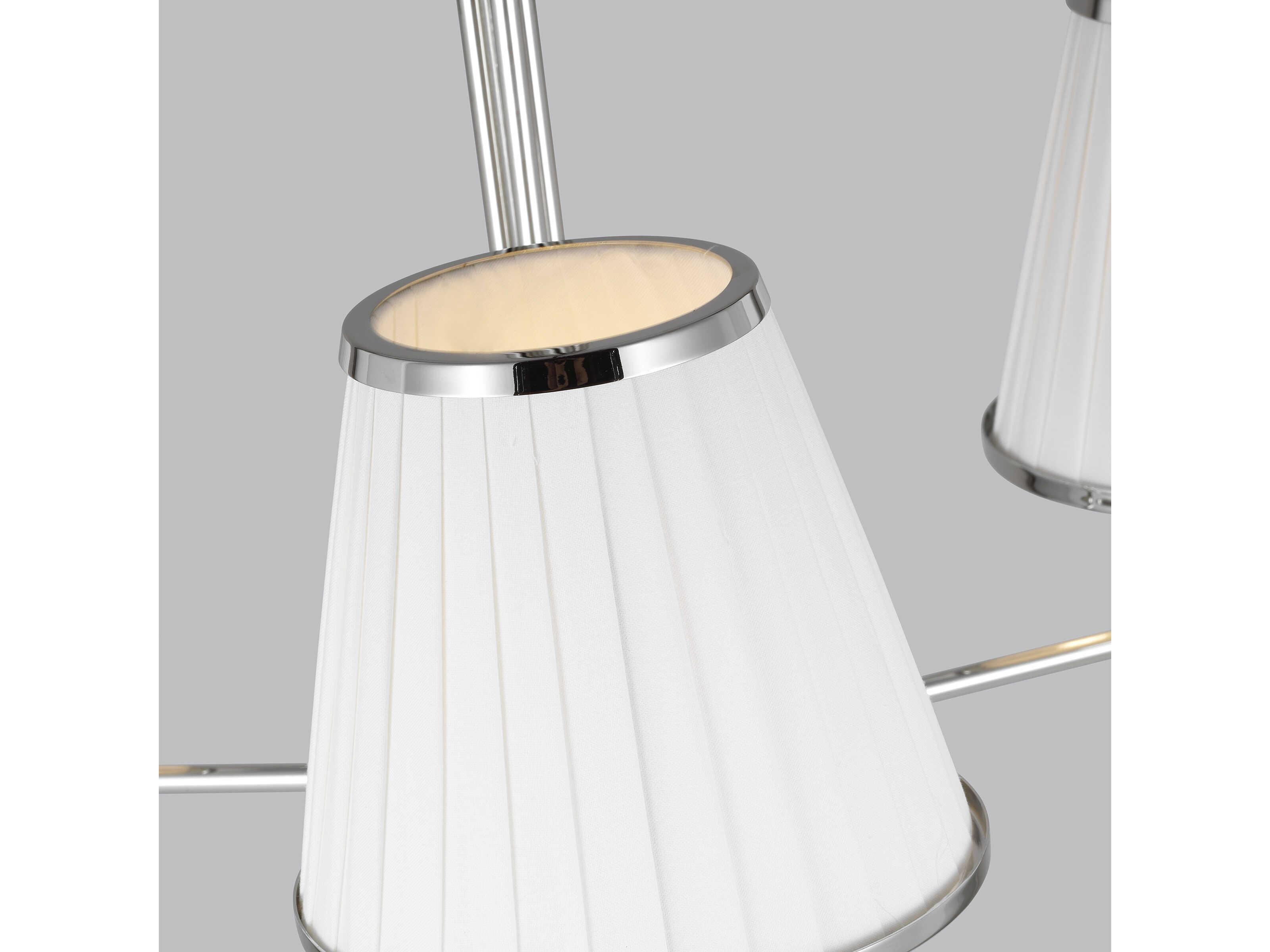 Visual Comfort Studio Esther 3-Light Polished Nickel Chandelier