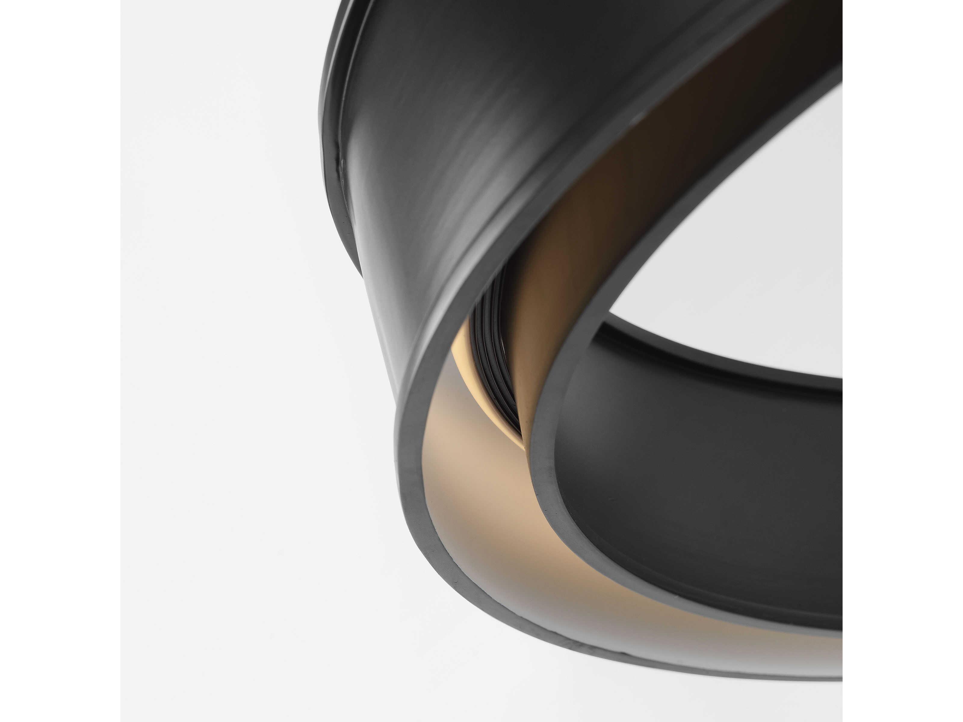 Visual Comfort Studio Leonard 1-Light Aged Iron Black Round Pendant