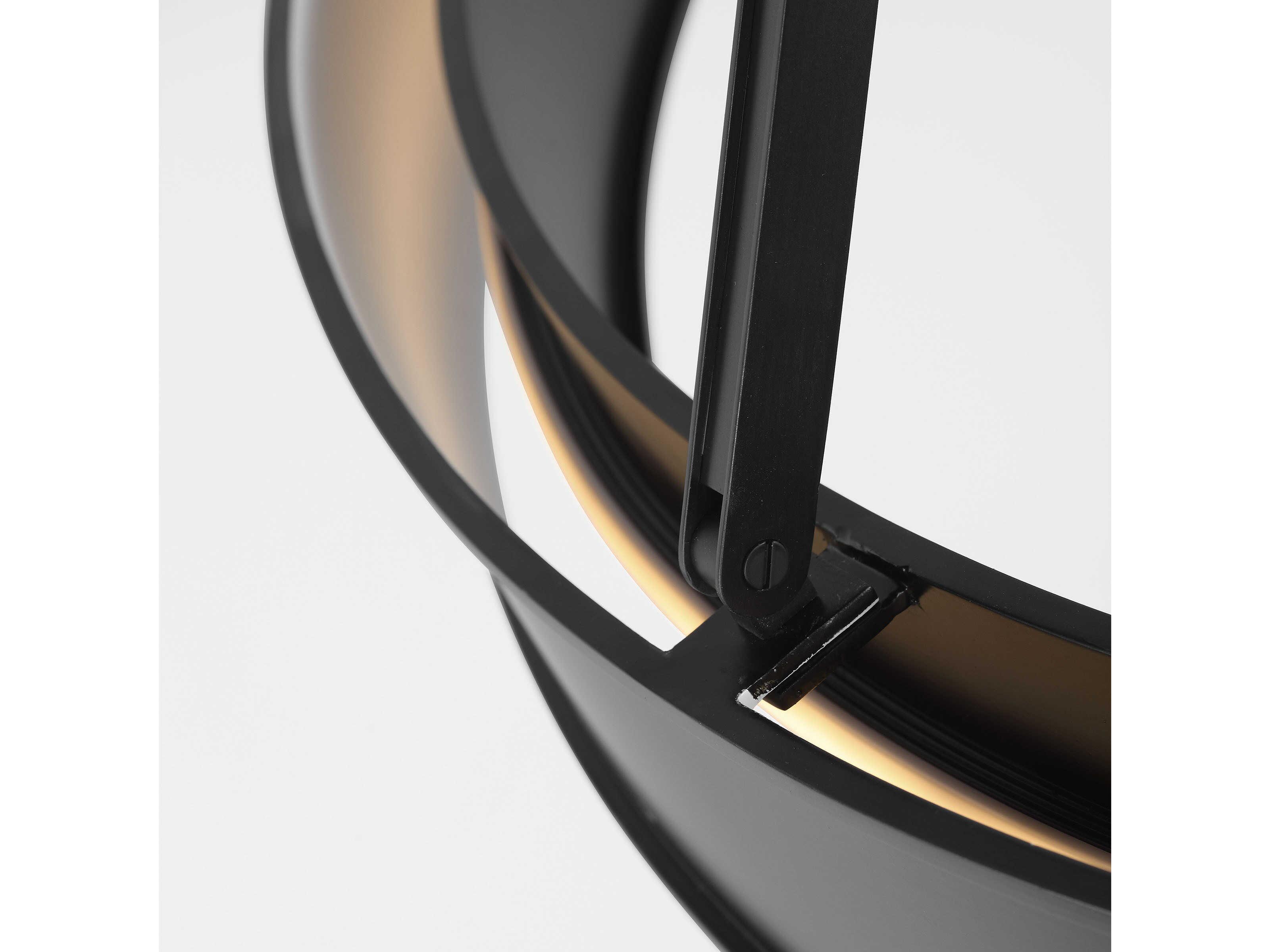 Visual Comfort Studio Leonard 1-Light Aged Iron Black Round Pendant