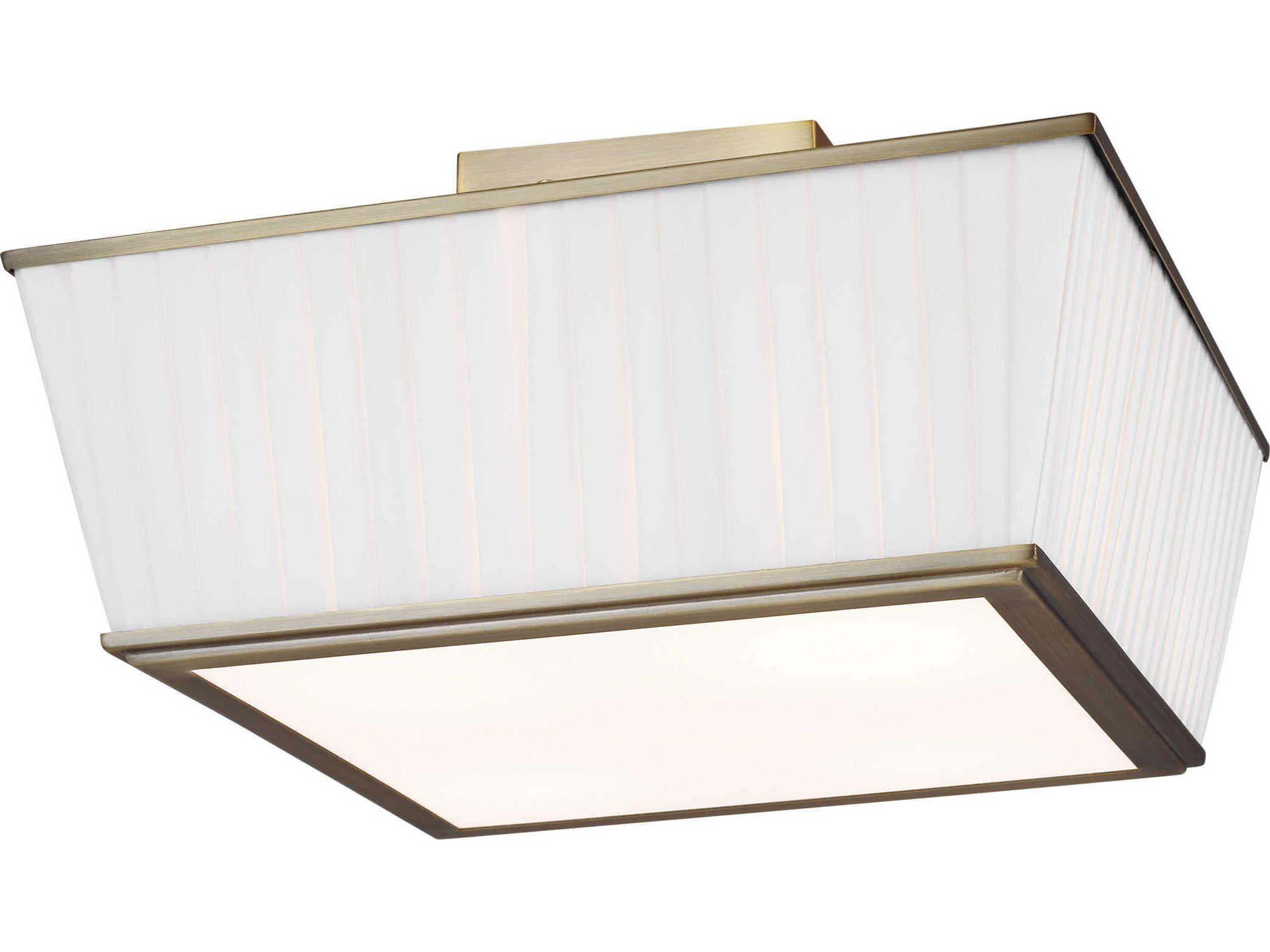 Visual Comfort Studio Esther 4-Light Time Worn Brass Flush Mount