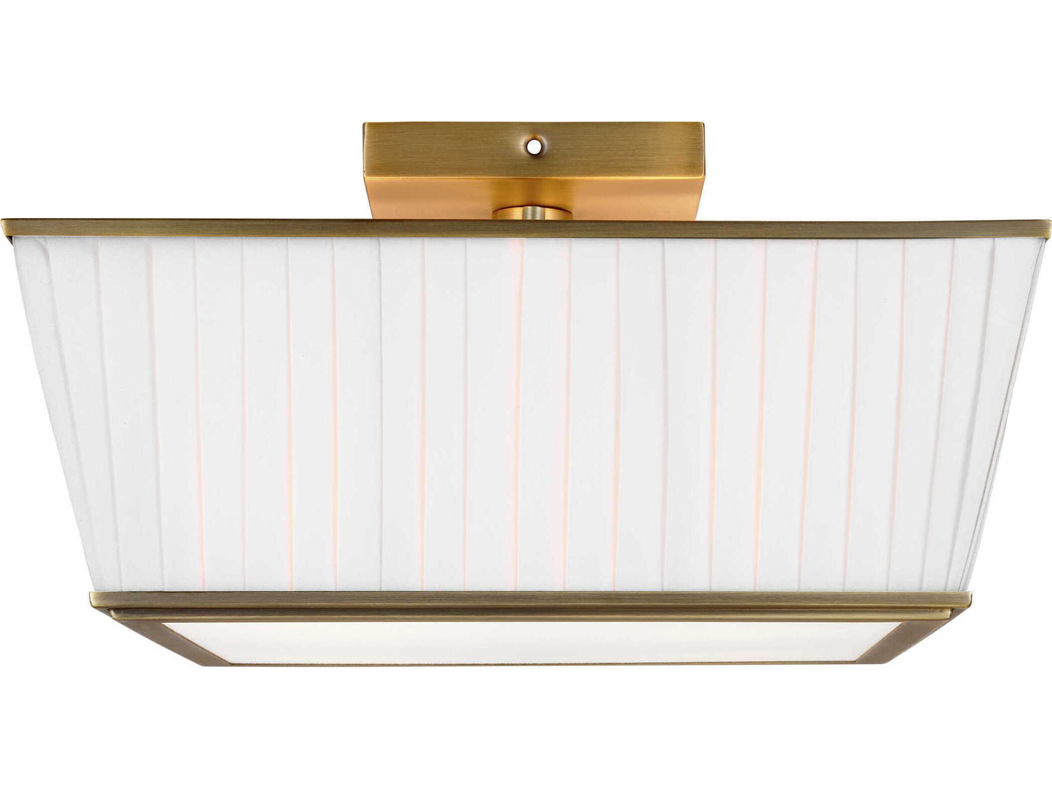 Visual Comfort Studio Esther 4-Light Time Worn Brass Flush Mount