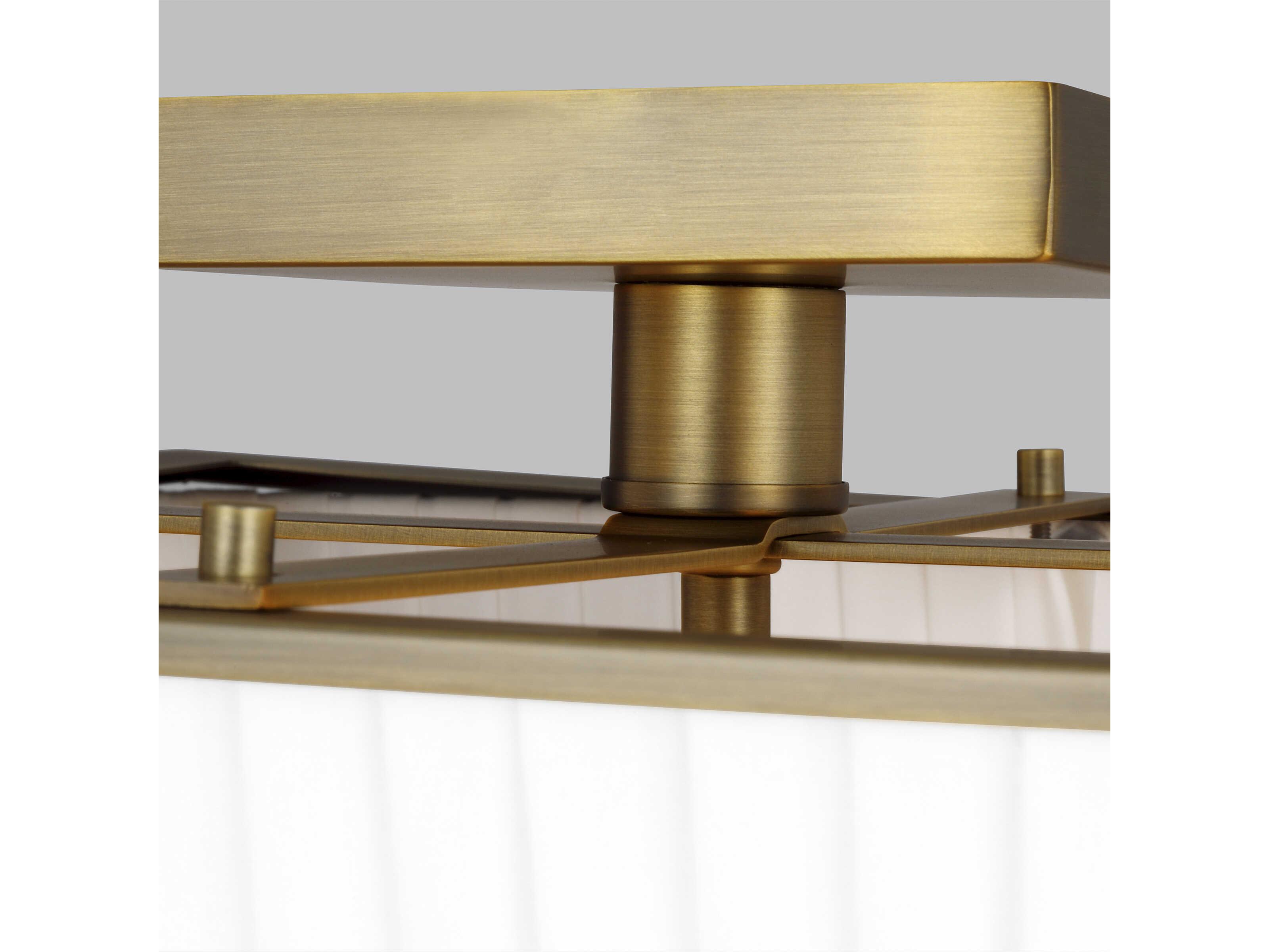 Visual Comfort Studio Esther 4-Light Time Worn Brass Flush Mount