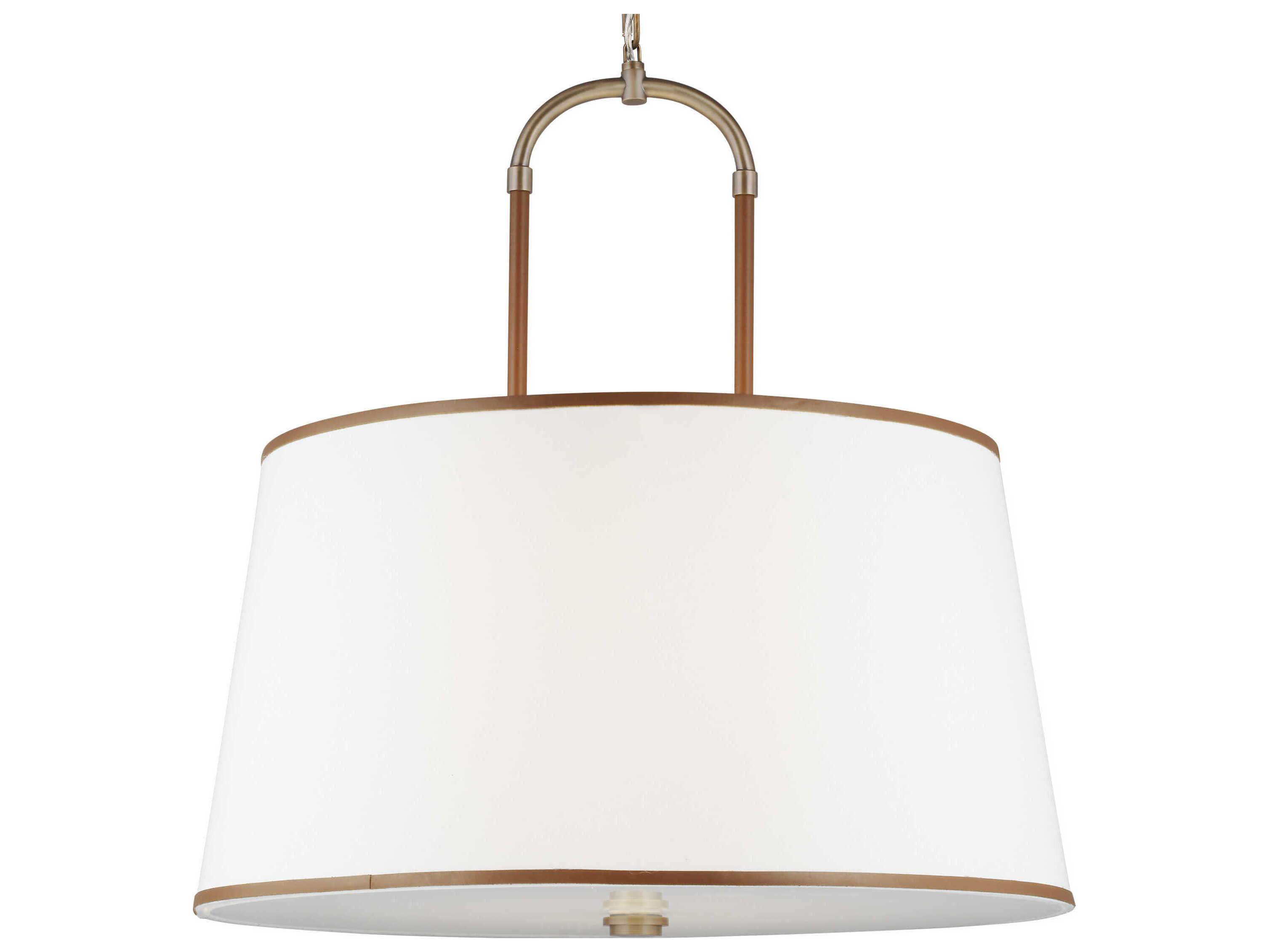 Visual Comfort Studio Katie 4-Light Time Worn Brass Drum Pendant