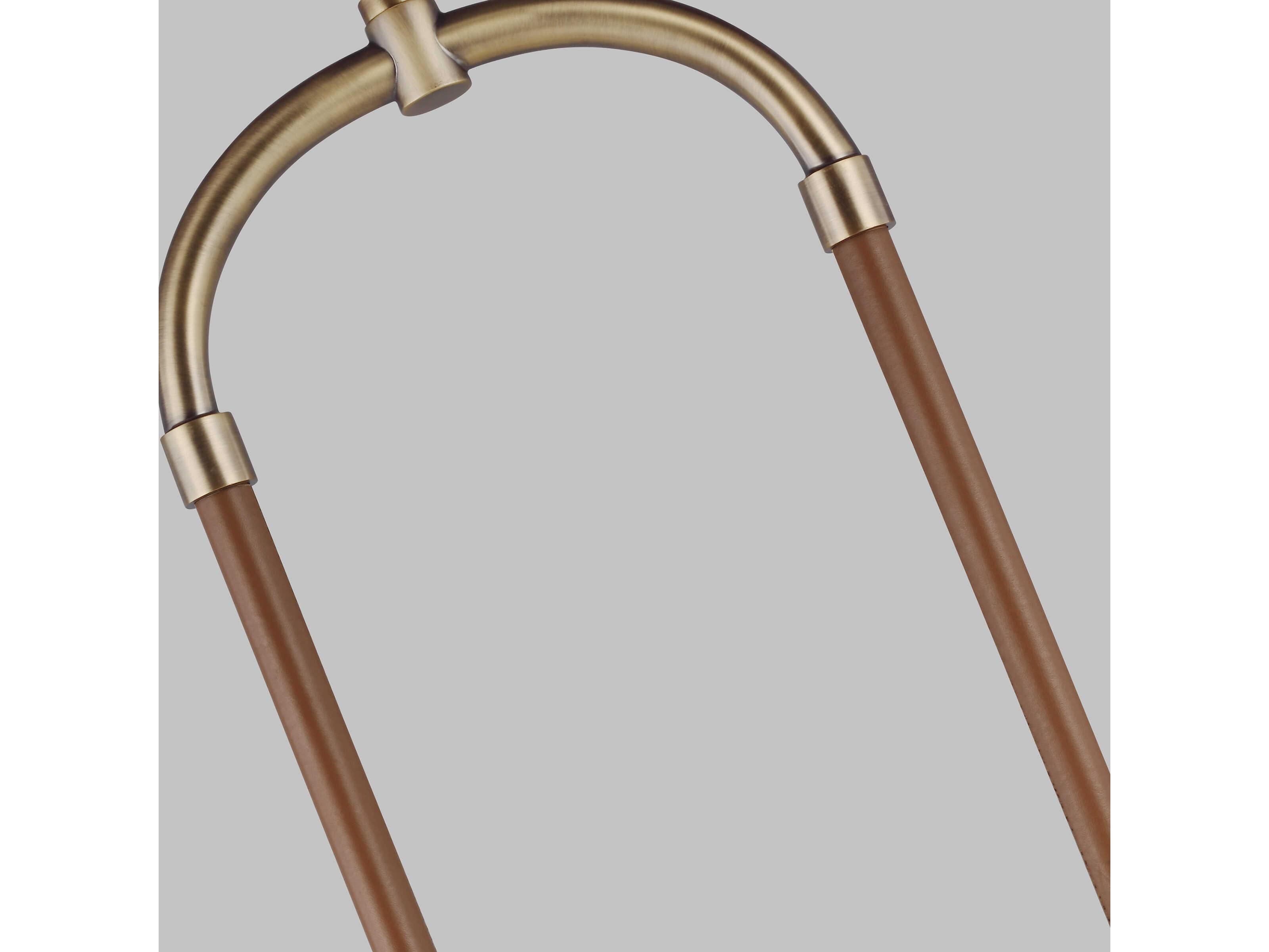 Visual Comfort Studio Katie 4-Light Time Worn Brass Drum Pendant