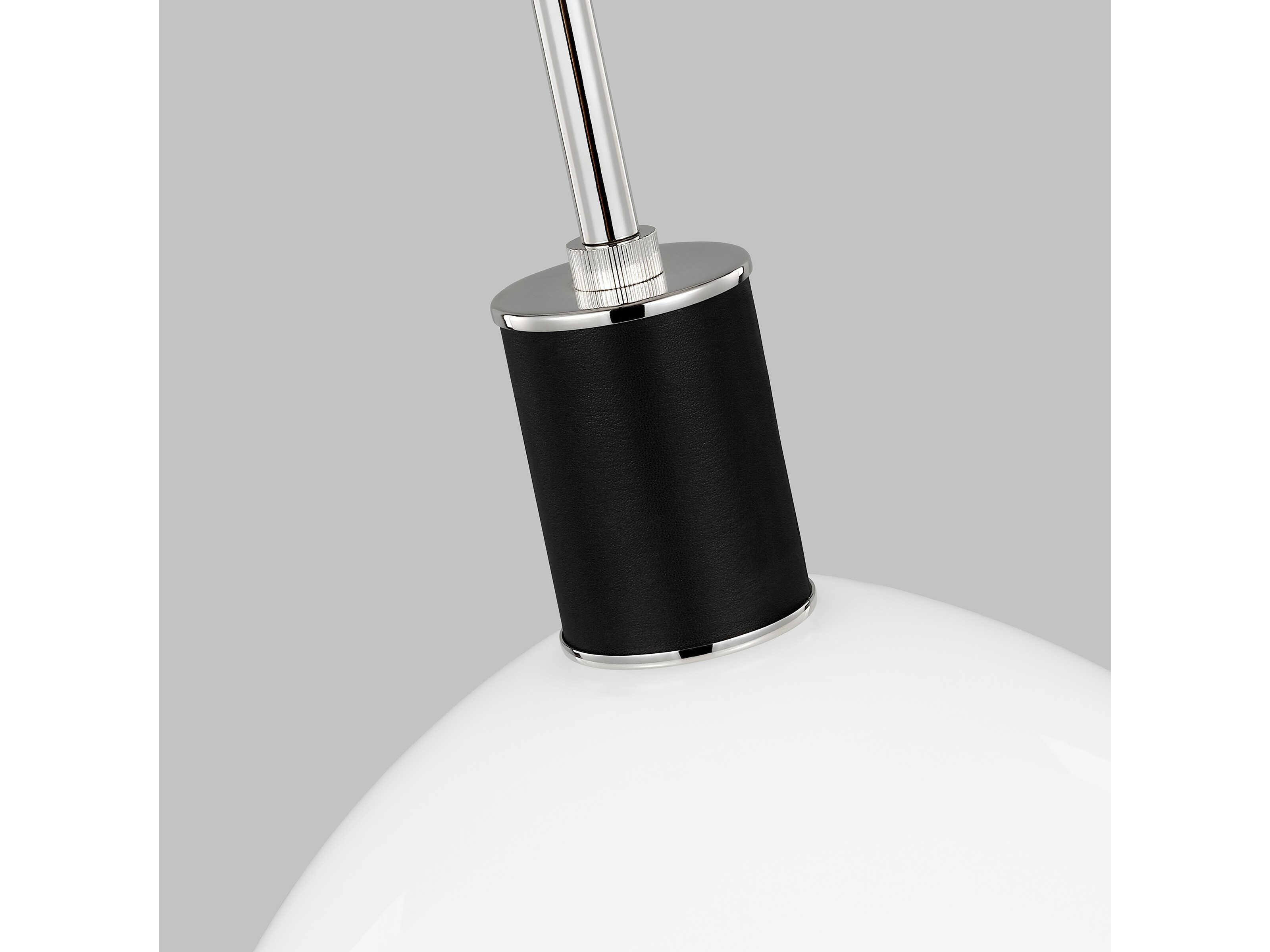 Visual Comfort Studio Hadley 1-Light Polished Nickel Dome Pendant