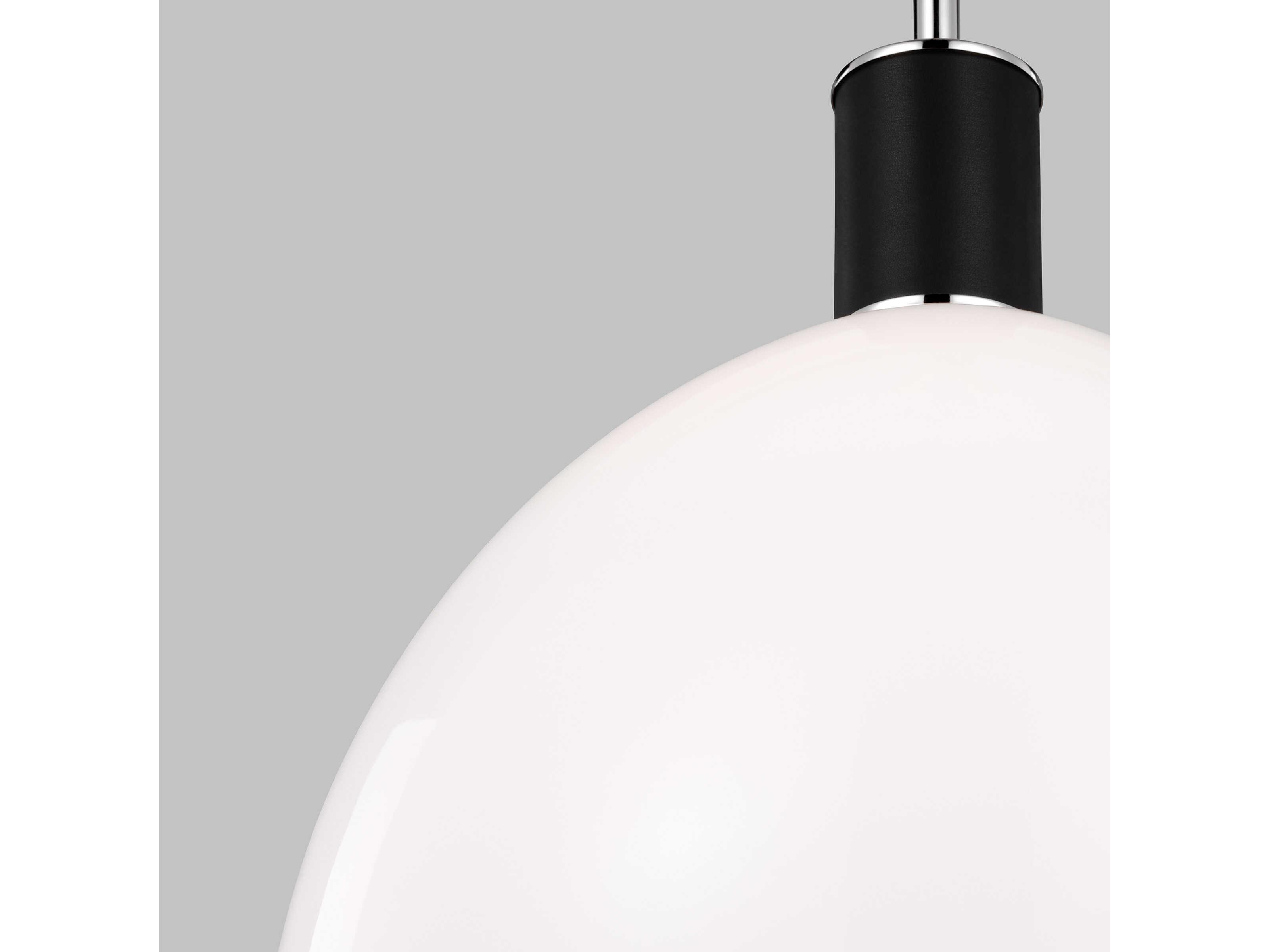 Visual Comfort Studio Hadley 1-Light Polished Nickel Dome Pendant