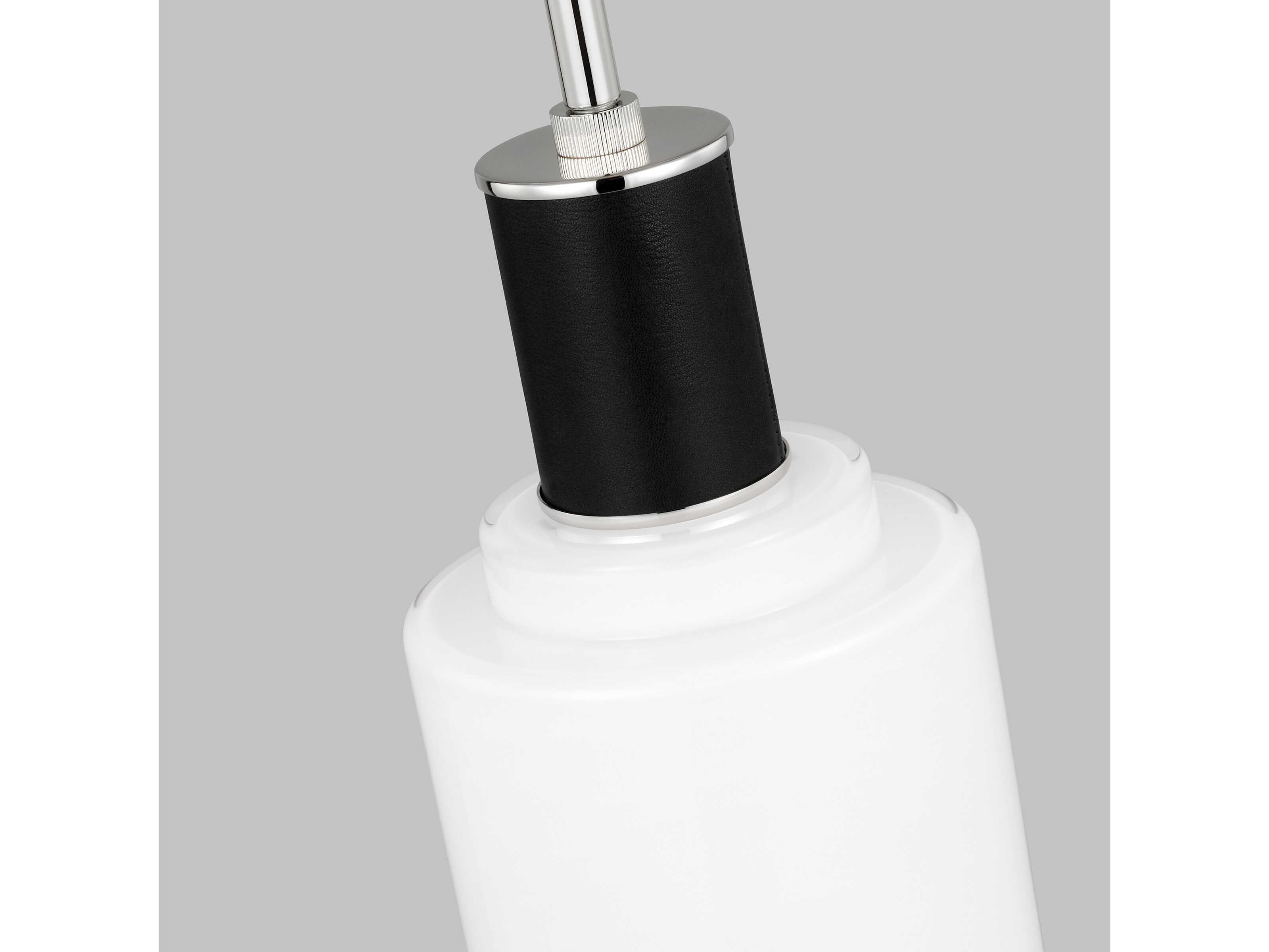 Visual Comfort Studio Hadley 1-Light Polished Nickel Cylinder Mini Pendant