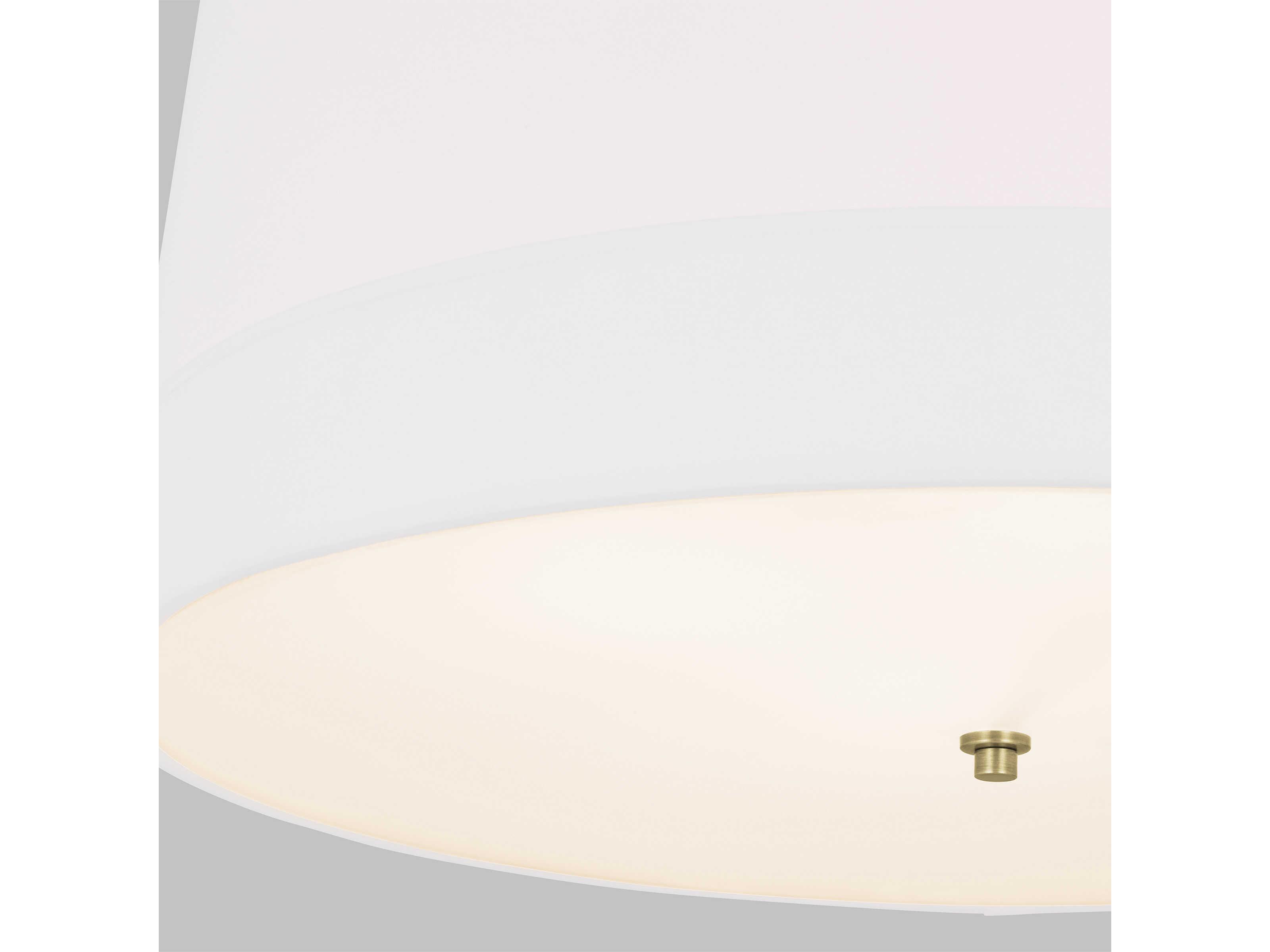 Visual Comfort Studio Ivie 4-Light Time Worn Brass Drum Pendant
