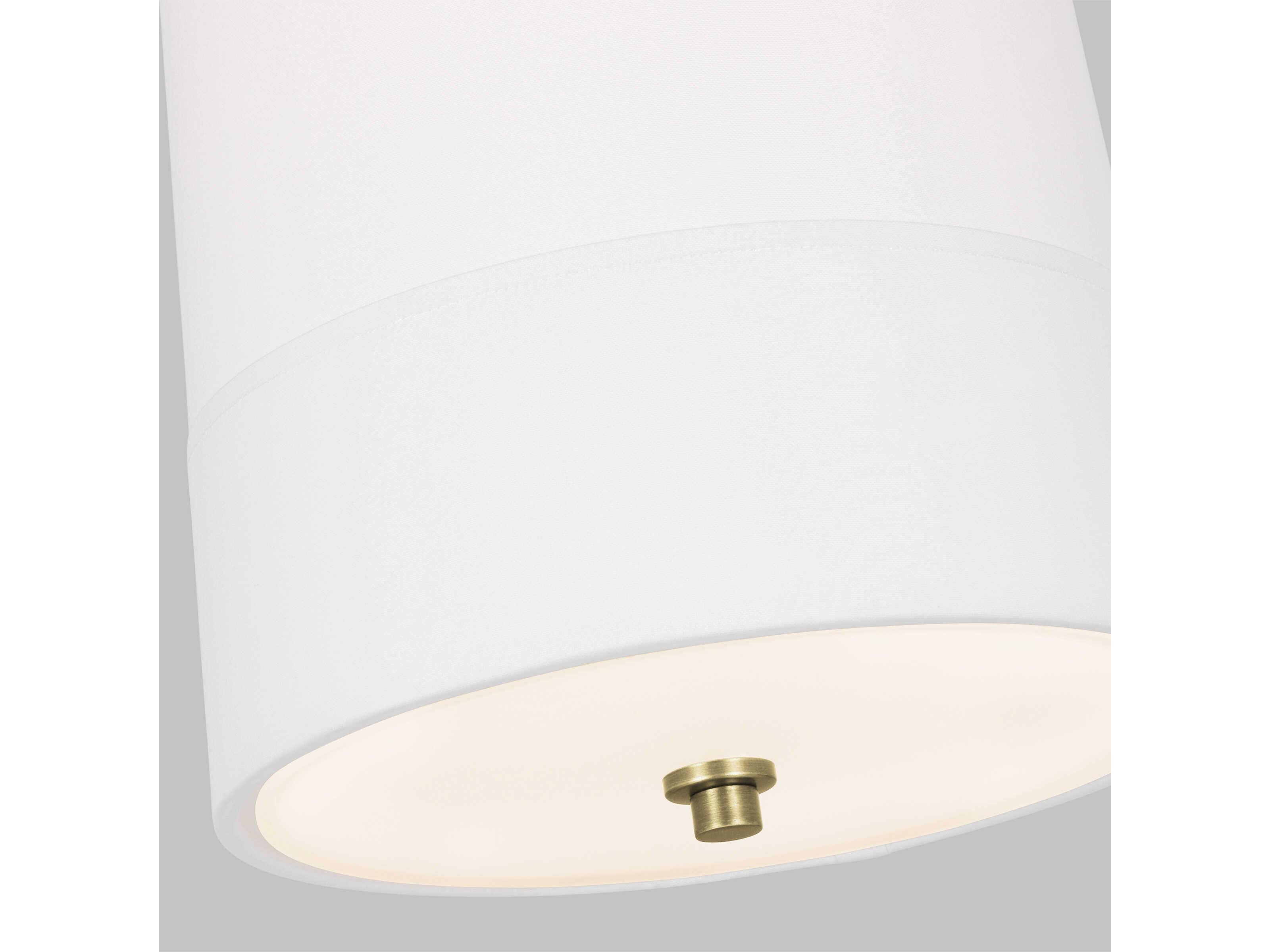 Visual Comfort Studio Ivie 1-Light Time Worn Brass Cylinder Mini Pendant