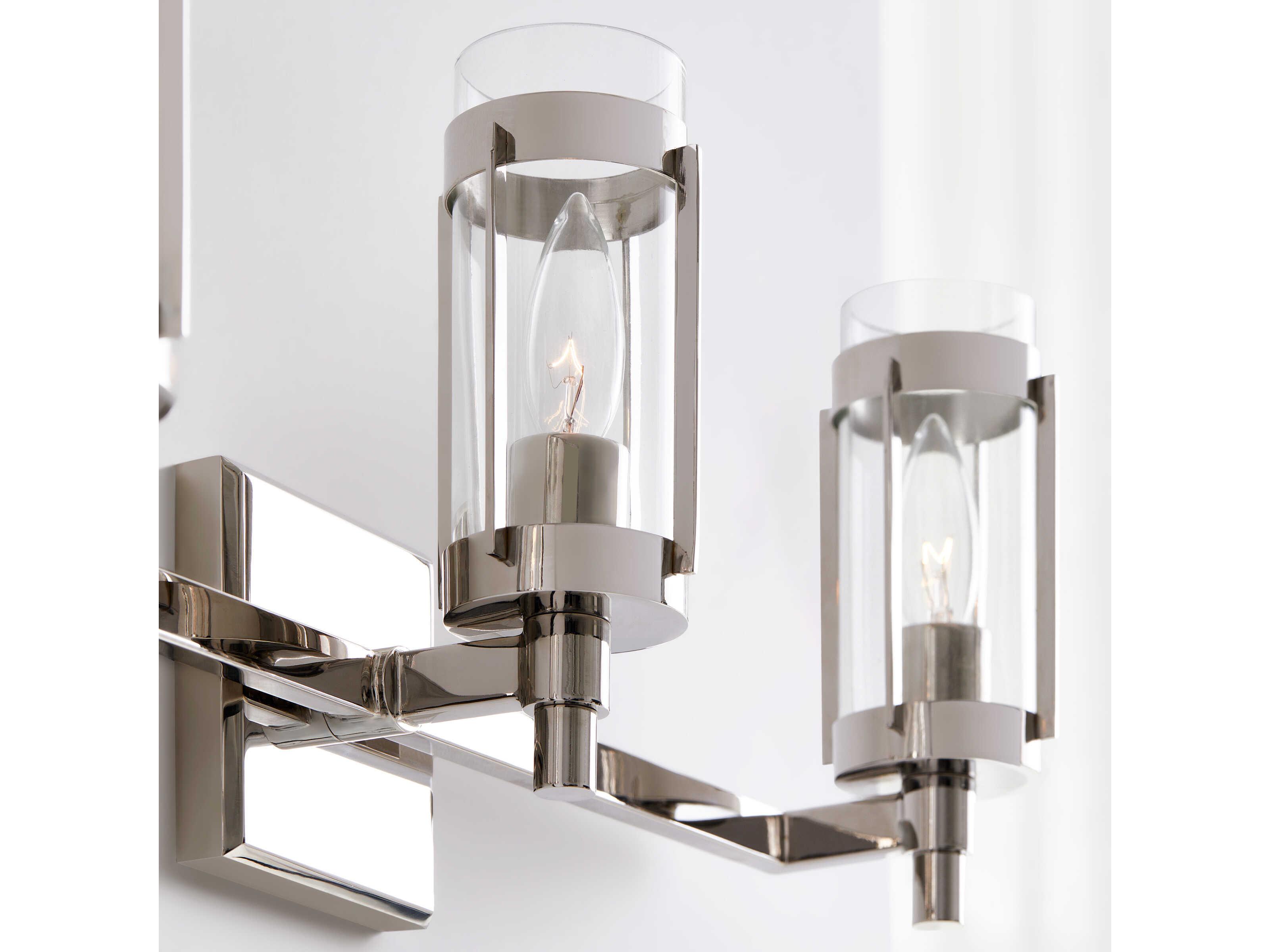 Visual Comfort Studio Flynn 3-Light Polished Nickel Vanity Light