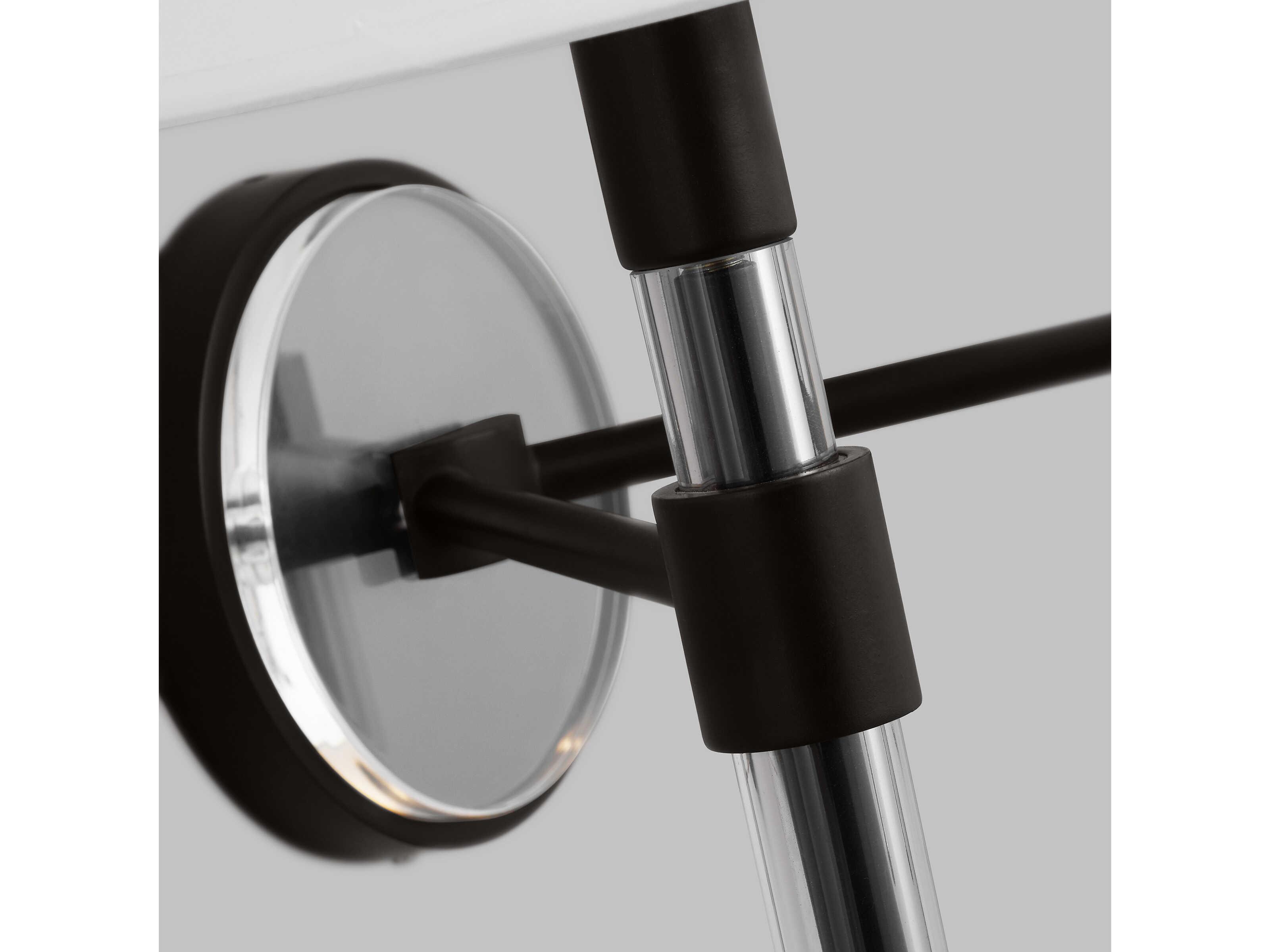 Visual Comfort Studio Robert 2-Light Aged Iron Black Vanity Light