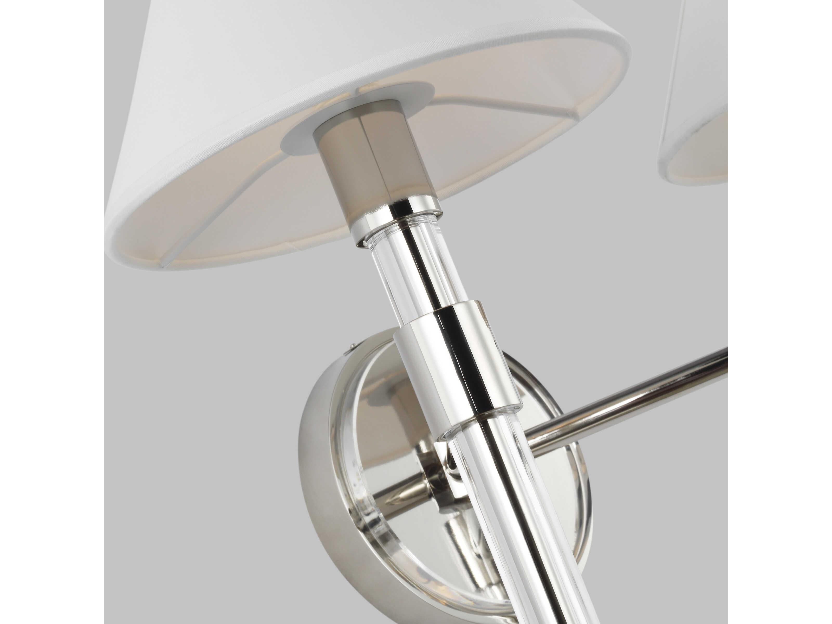 Visual Comfort Studio Robert 2-Light Polished Nickel Vanity Light