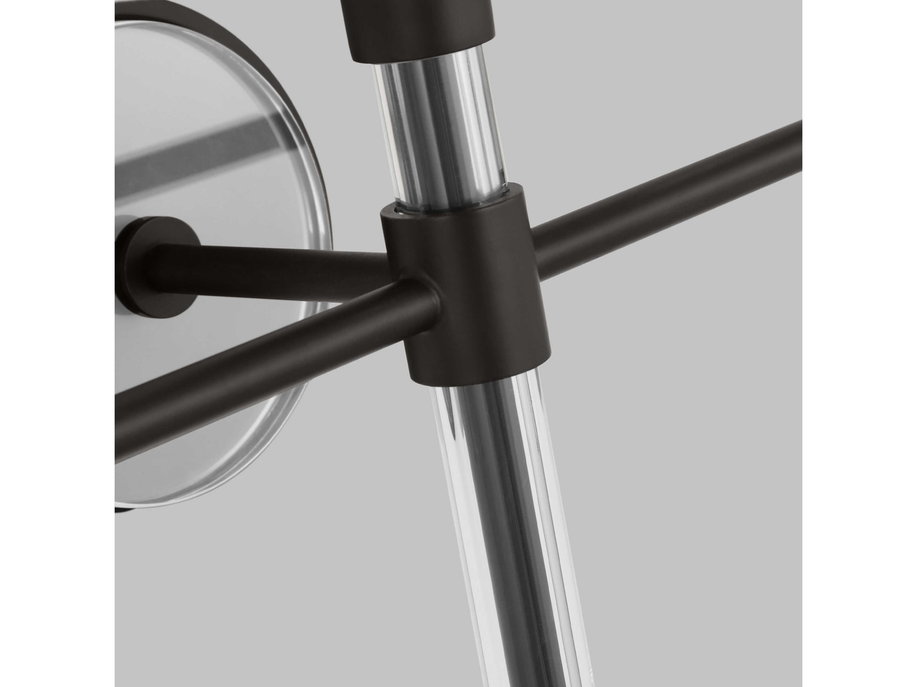 Visual Comfort Studio Robert 3-Light Aged Iron Black Vanity Light