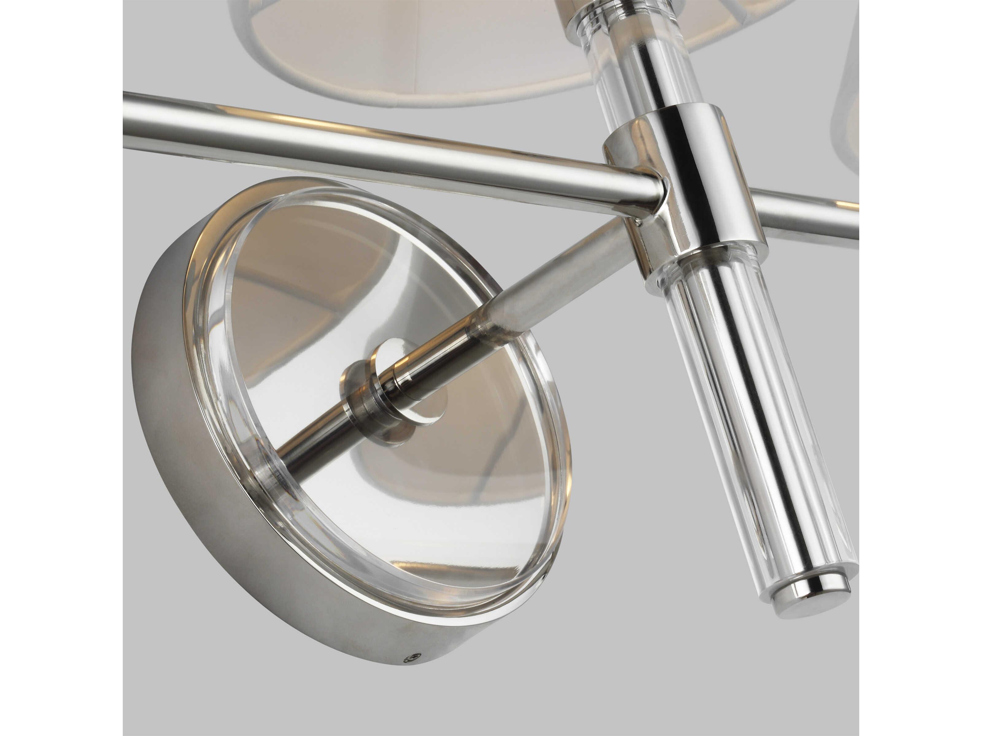 Visual Comfort Studio Robert 3-Light Polished Nickel Vanity Light